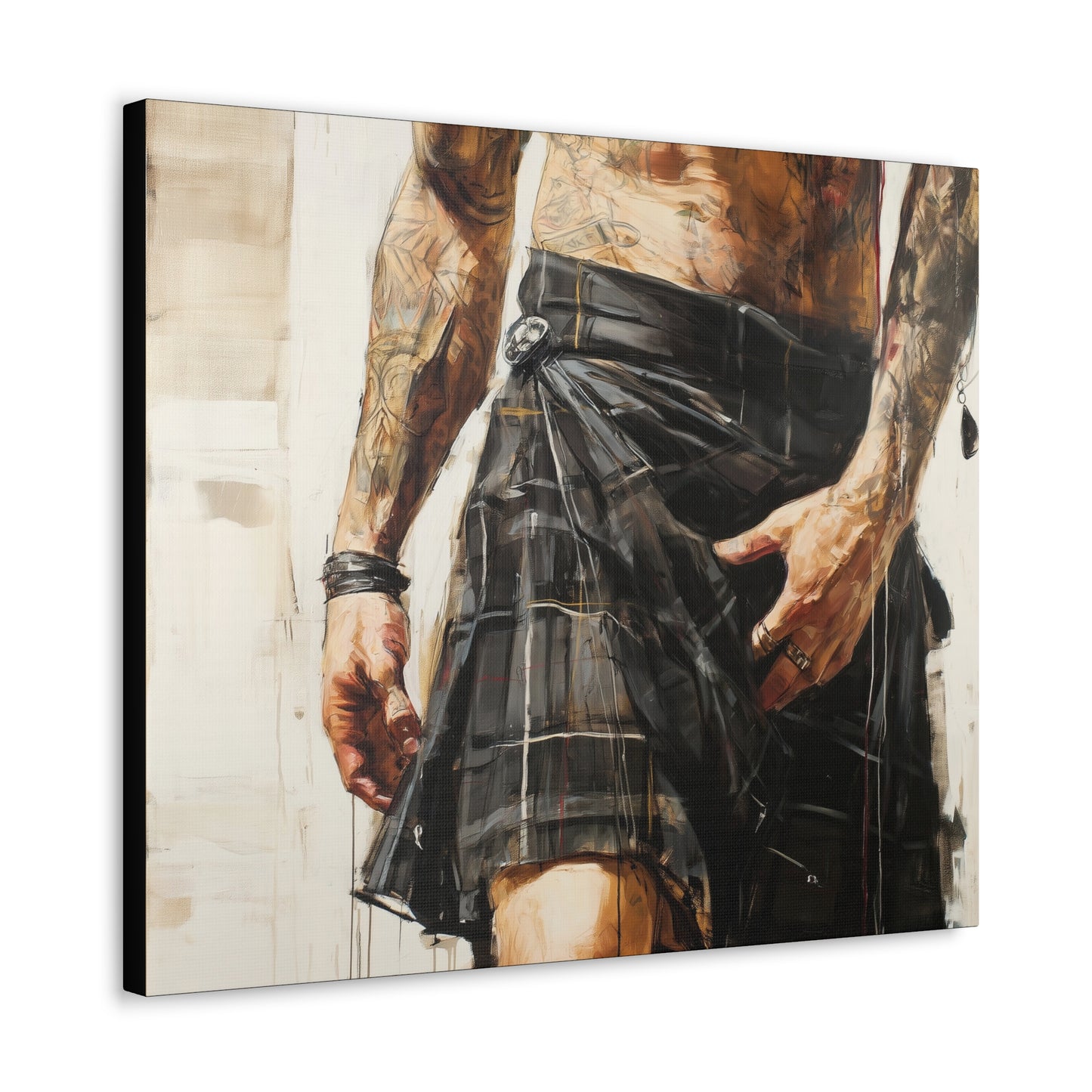 Gallery Wrapped Canvas, Kilts and Carnage Art Canvas, Erotic Pinup Art Canvas – Brodie