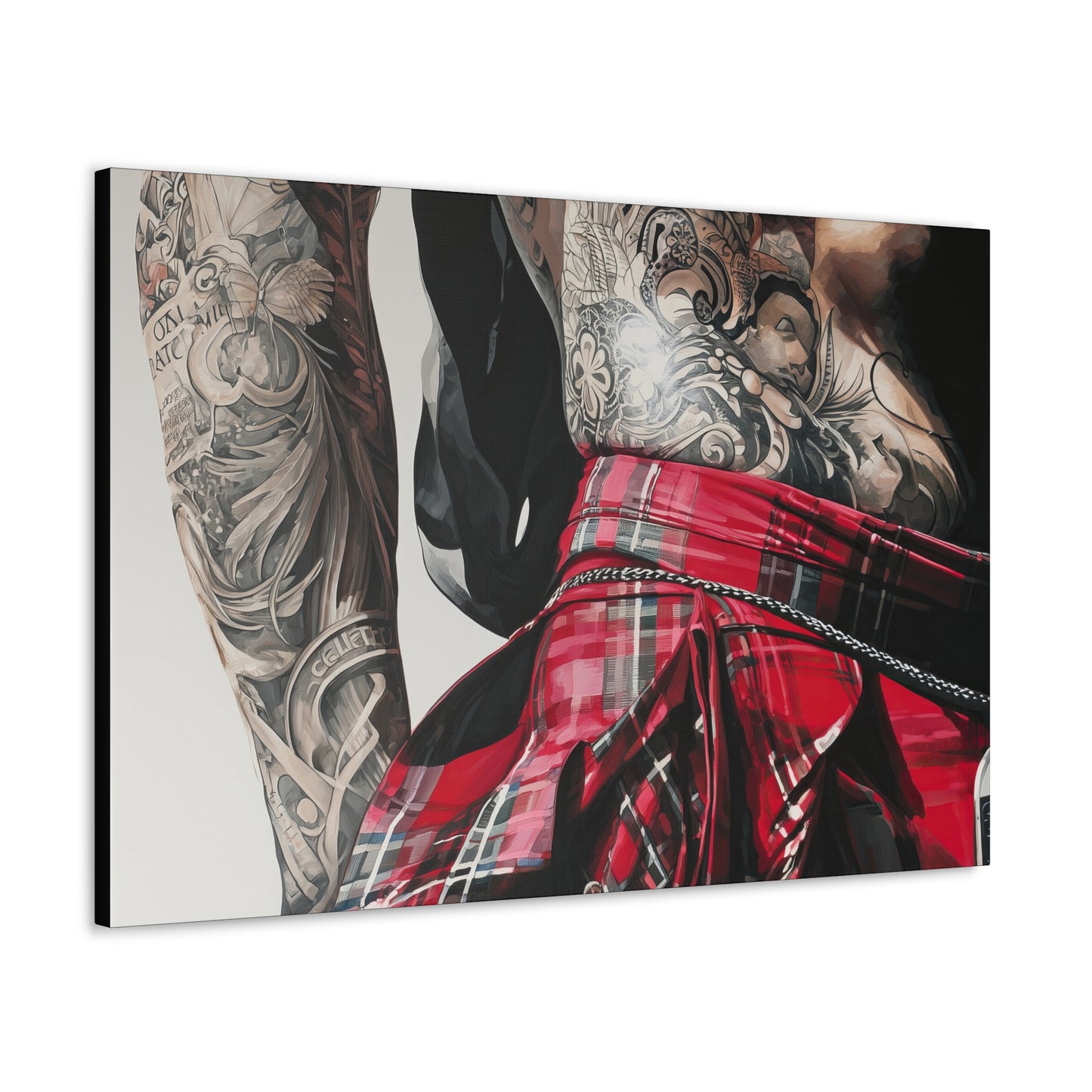 Gallery Wrapped Canvas, Kilts and Carnage Art Canvas, Erotic Pinup Art Canvas – Alexander