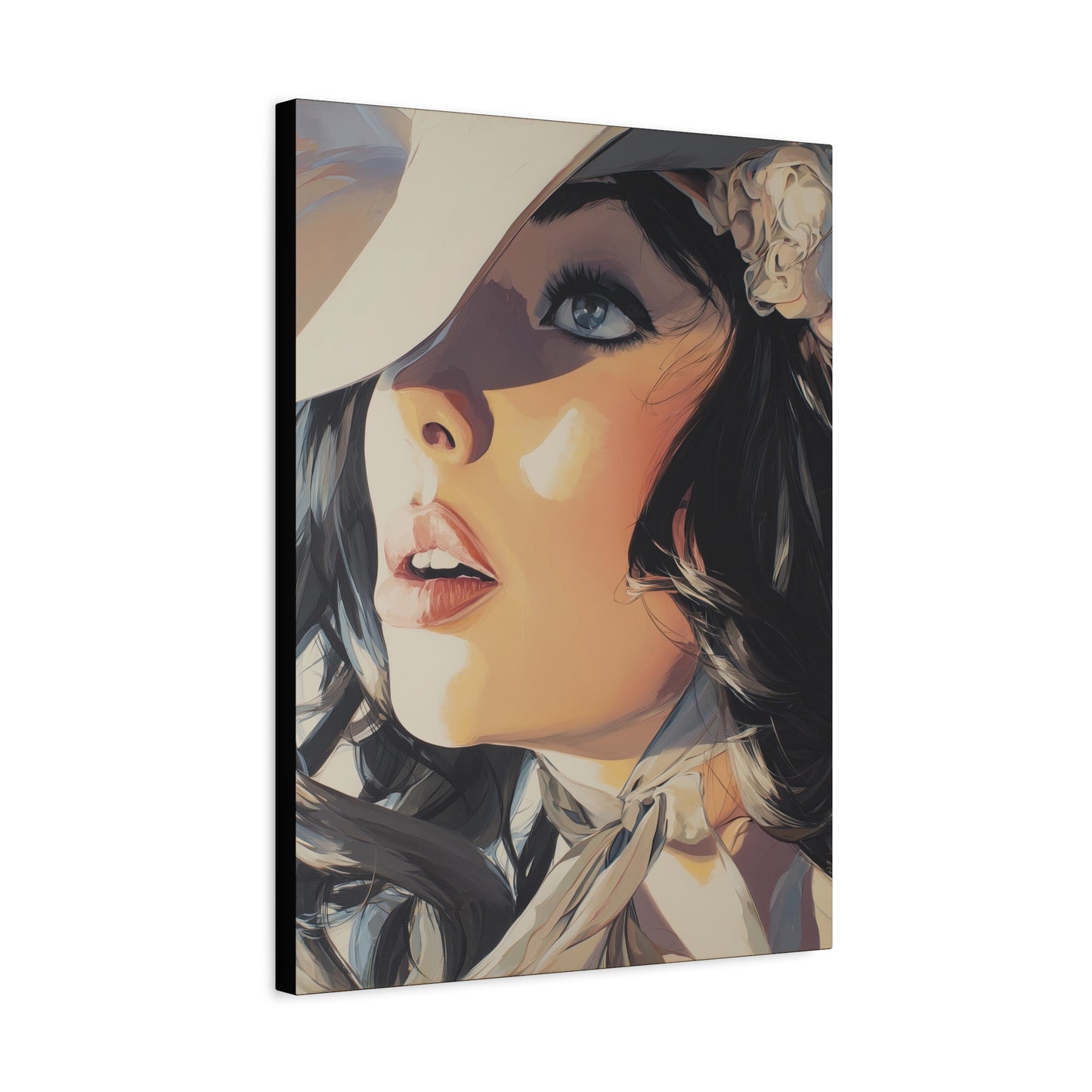 Gallery Wrapped Canvas, Wranglers and Wreckage Art Canvas, Erotic Pinup Art Canvas – Clementine