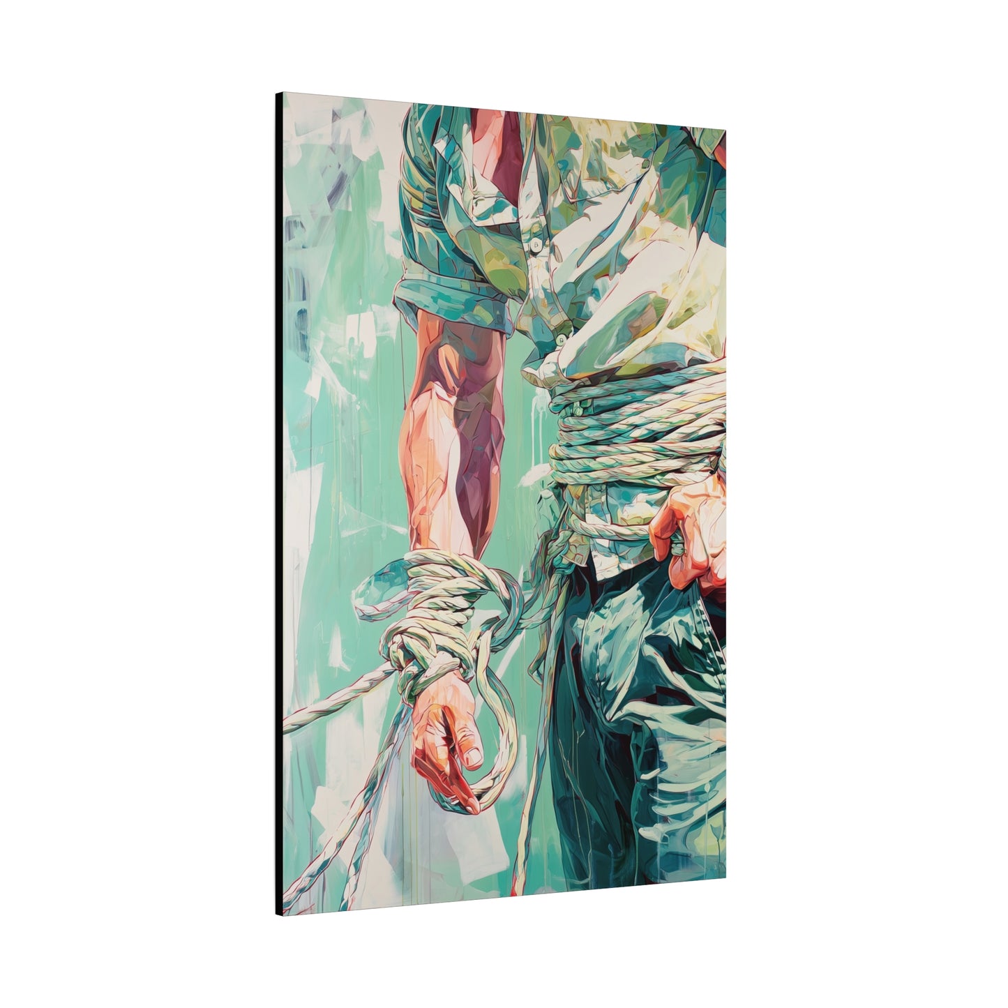 Gallery Wrapped Canvas, Ropes and Reverence Art Canvas, Erotic Shibari Art Canvas – Jiro