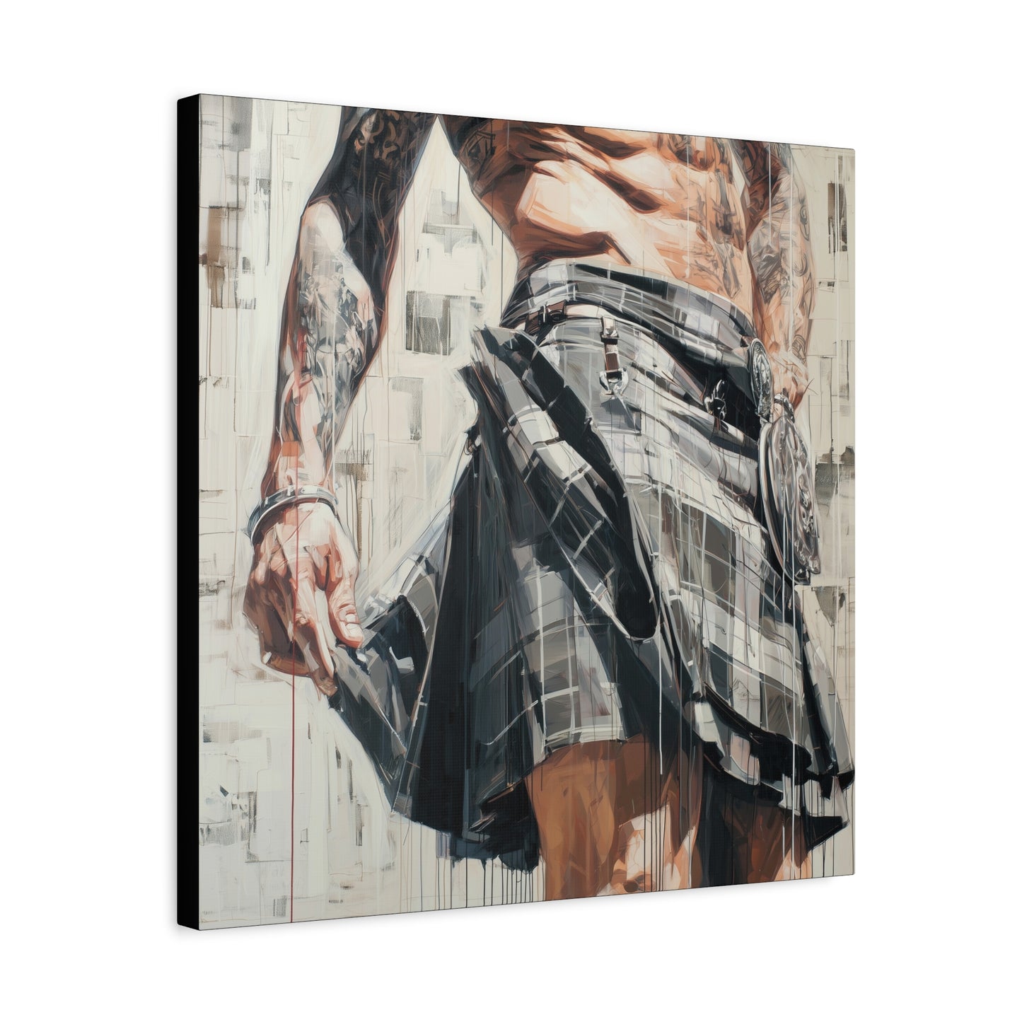 Gallery Wrapped Canvas, Kilts and Carnage Art Canvas, Erotic Pinup Art Canvas – Torin