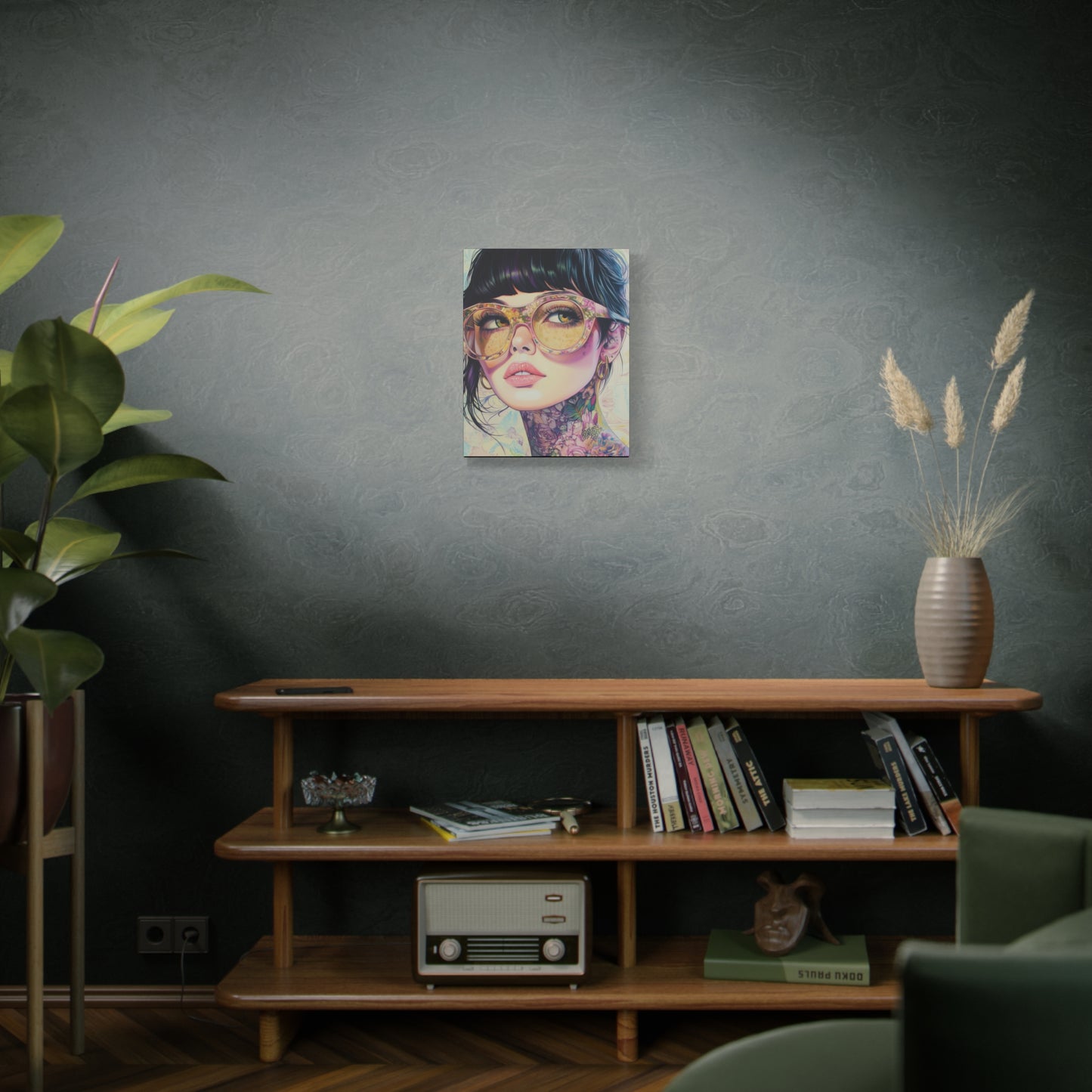 Canvas Gallery Wrap, Ladies in Lenses Wall Art, Abstract Femme Girl Art - Lucy