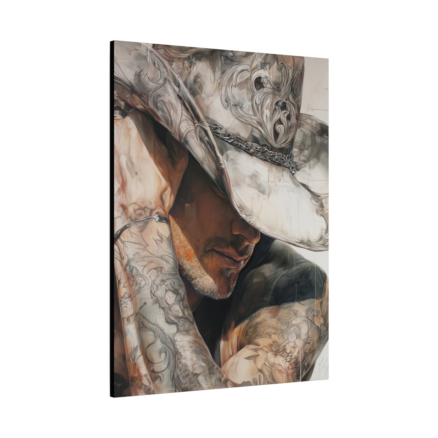 Gallery Wrapped Canvas, Wranglers and Wreckage Art Canvas, Erotic Pinup Art Canvas – Chase