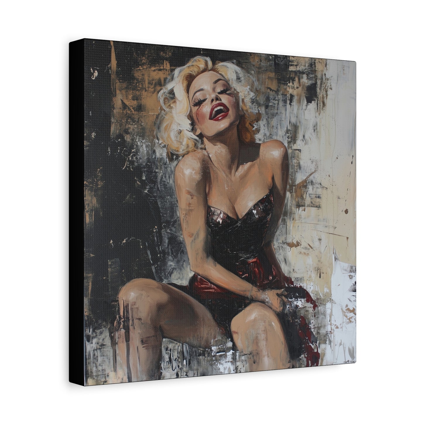 Gallery Wrapped Canvas, Guilt and Grit Adult Art Canvas, Erotic Pinup Art Canvas – Aria
