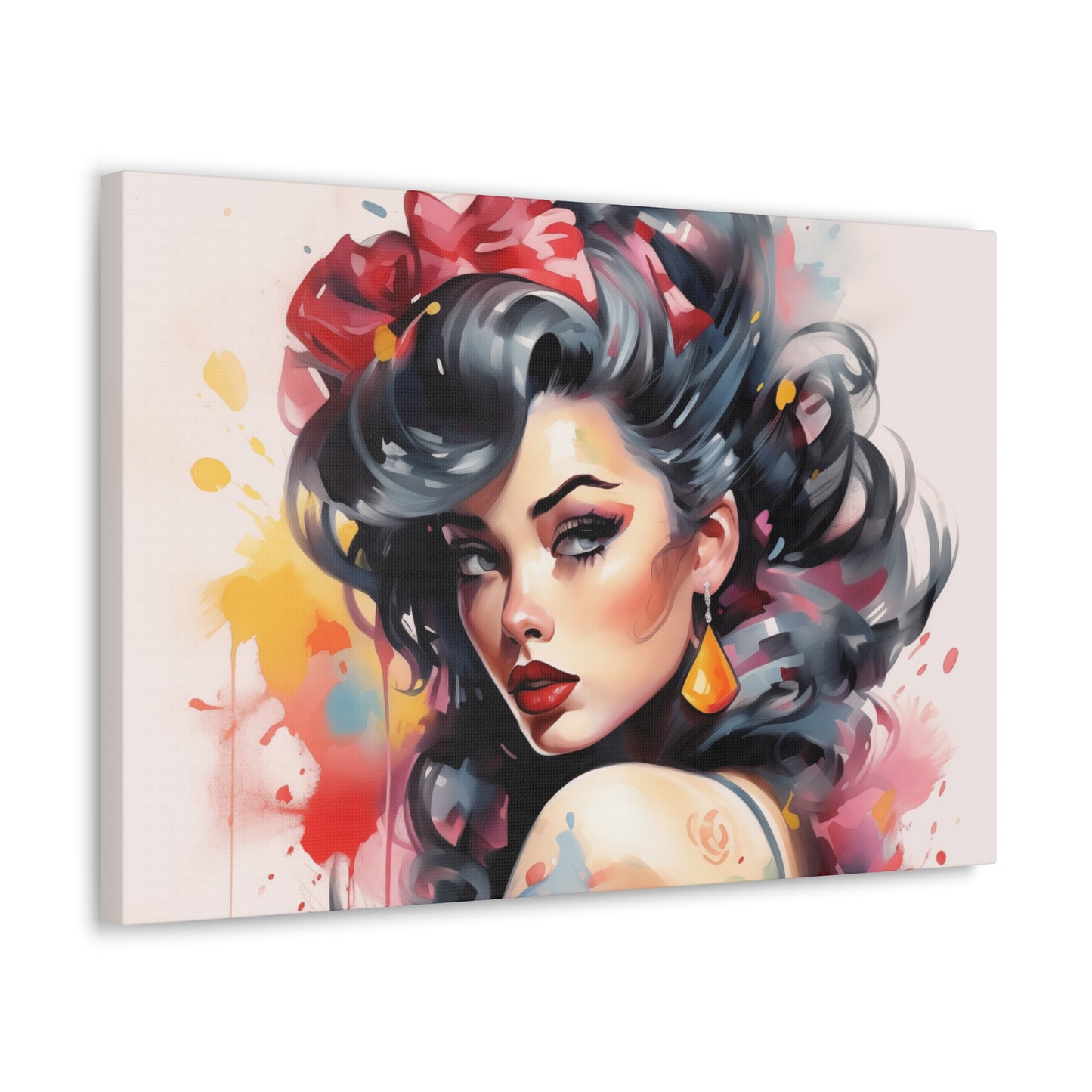 Canvas Wall Art, Gallery Wrapped Pop Art, Femme Doll Wall Art – Genevieve