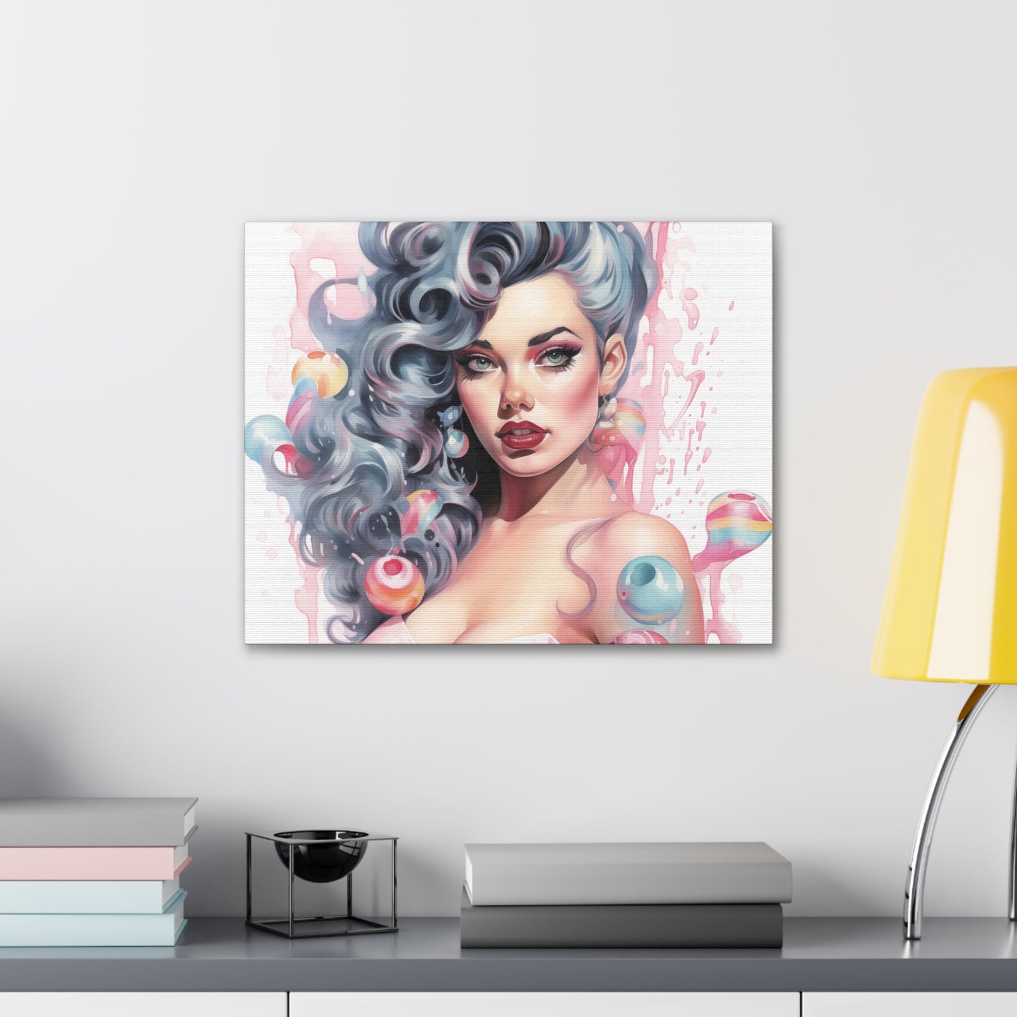 Canvas Wall Art, Gallery Wrapped Pop Art, Femme Doll Wall Art – Lux