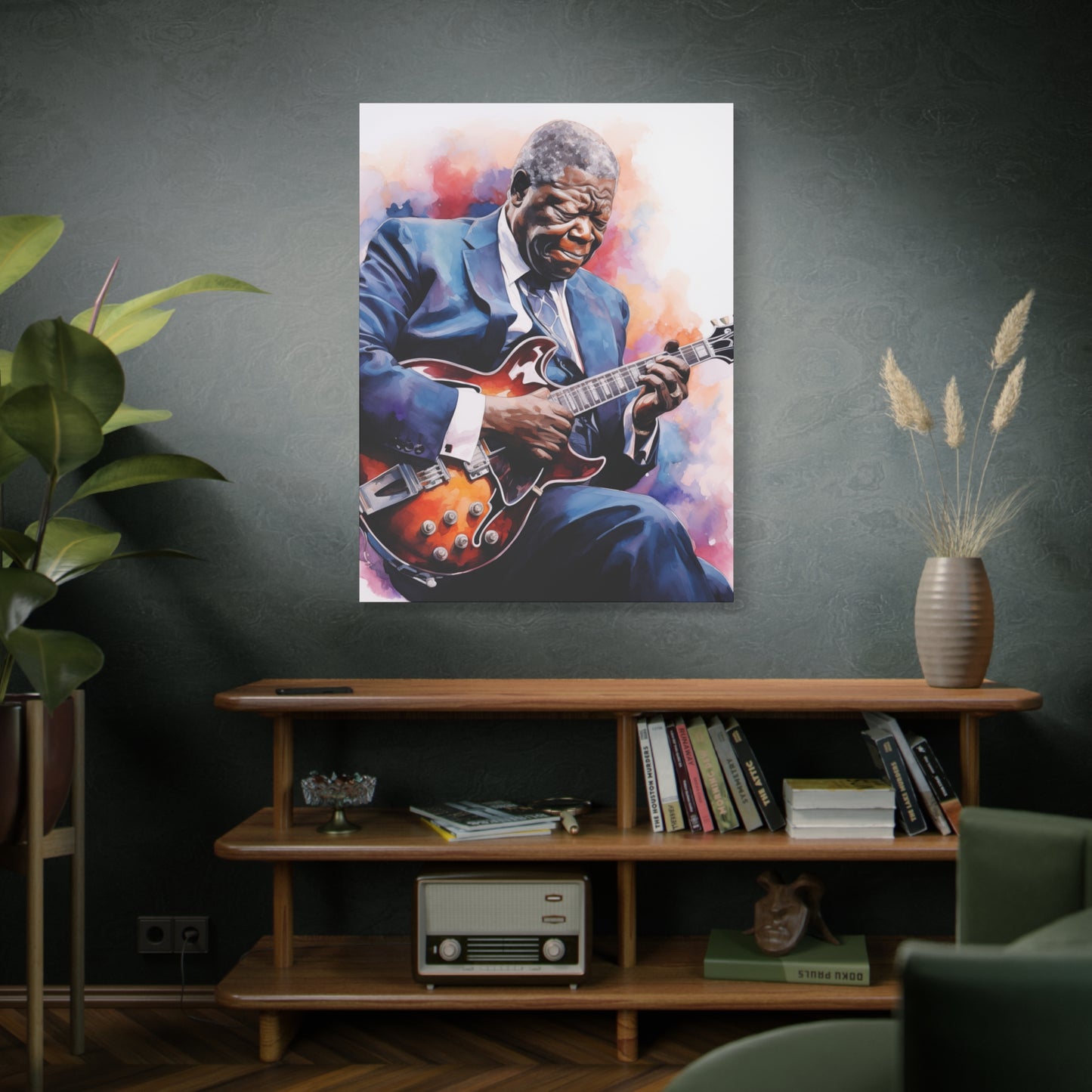 Gallery Wrapped Canvas, Celebrity Inspired, Pop Art Canvas – The King Also