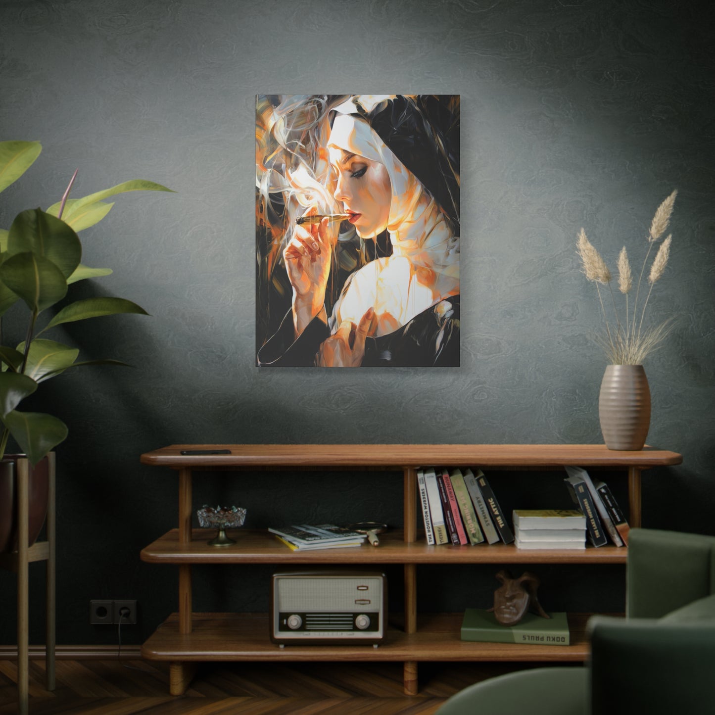 Gallery Wrapped Canvas, Habits and Heresy Art Canvas, Naughty Nuns Art Canvas – Sister Benedicta