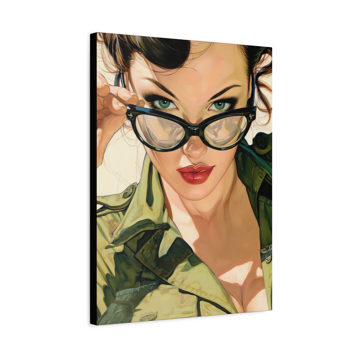 Gallery Wrapped Canvas, Liberty and Lace Art Canvas, Erotic Pinup Art Canvas – Tawney