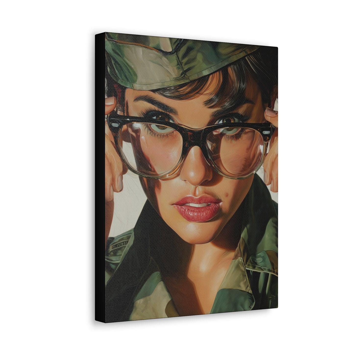 Gallery Wrapped Canvas, Liberty and Lace Art Canvas, Erotic Pinup Art Canvas – Erica