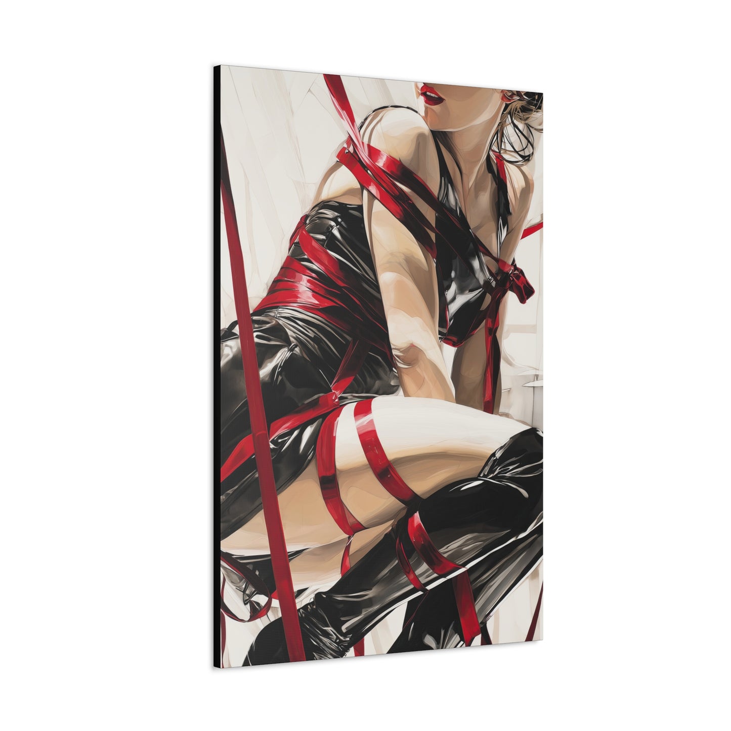 Gallery Wrapped Canvas, Ropes and Reverence Art Canvas, Erotic Shibari Art Canvas – Monica