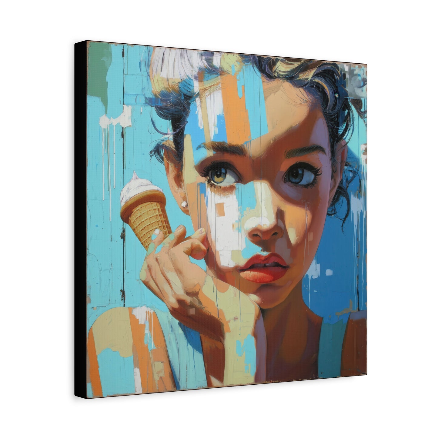 Gallery Wrapped Canvas, Sweet Summer Nostalgia, Sugar and Spice Art Canvas, Ice Cream Dreams Art – Rue