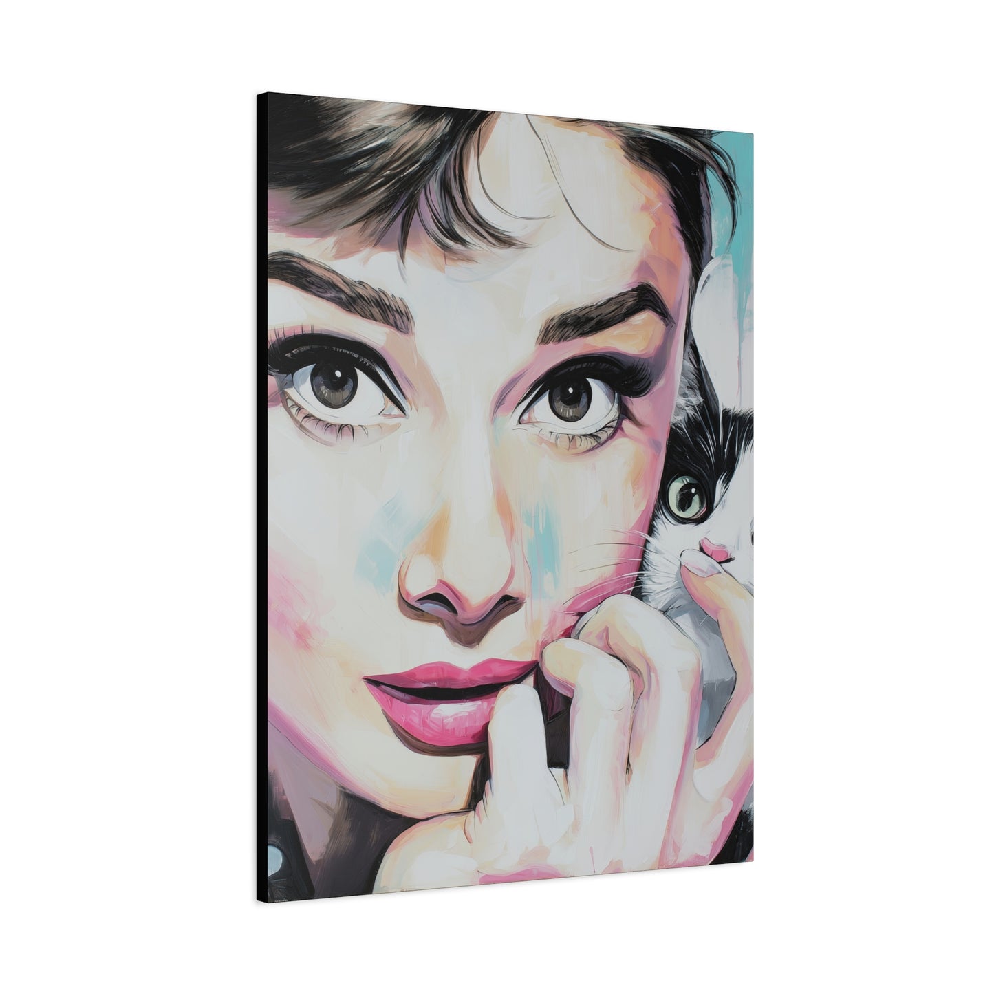 Gallery Wrapped Canvas, The Diva Project Art Canvas, Pinup Art Canvas – Audrey Hepburn - ONE