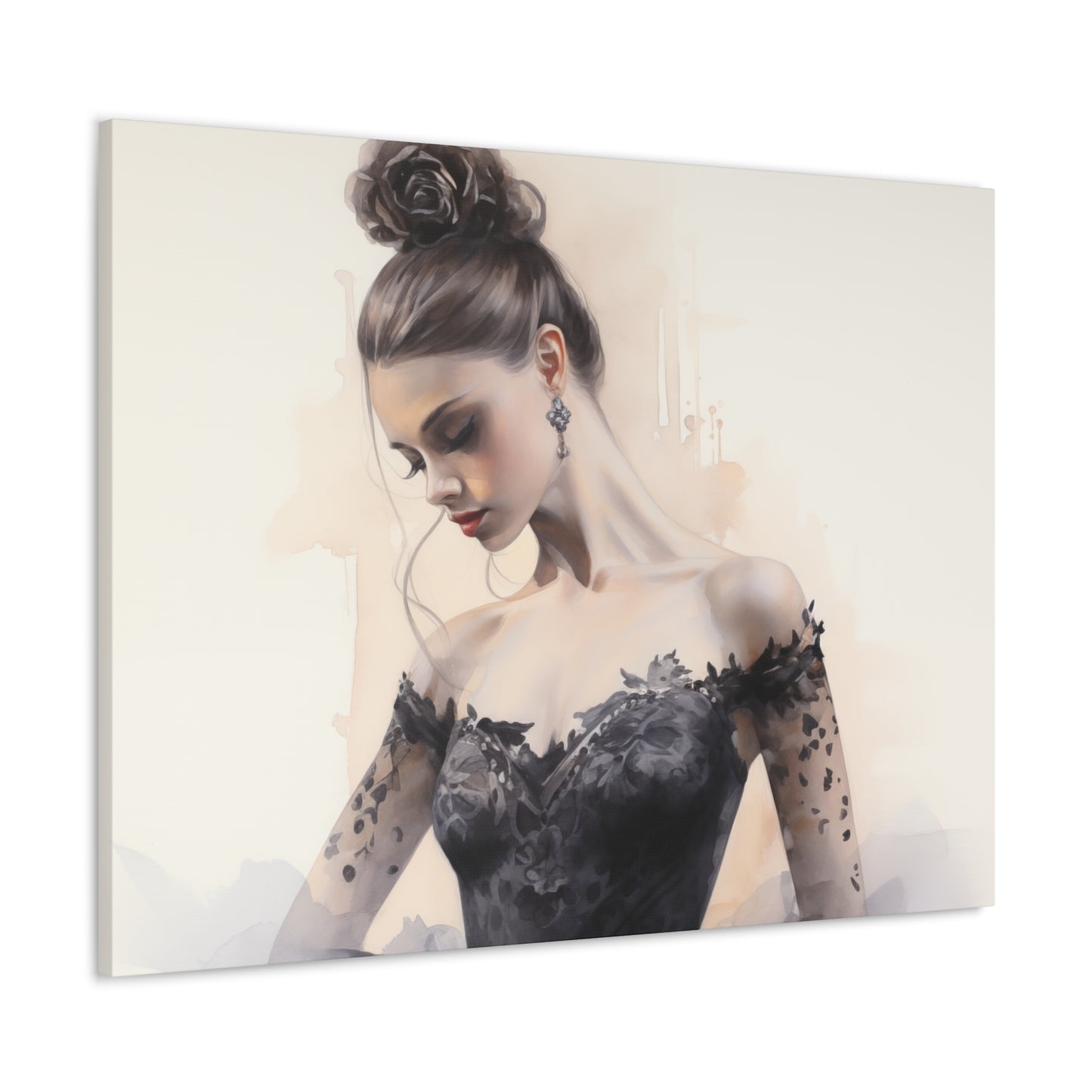 Gallery Wrapped Canvas, Ballerina Beauty, Ballet Art Canvas – Lola
