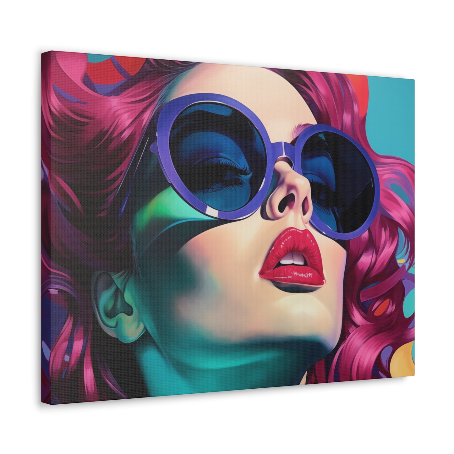 Canvas Gallery Wrapped High-Fashion Wall Art, Stylish Decor, Retro Femme Doll Pop Art – Electra