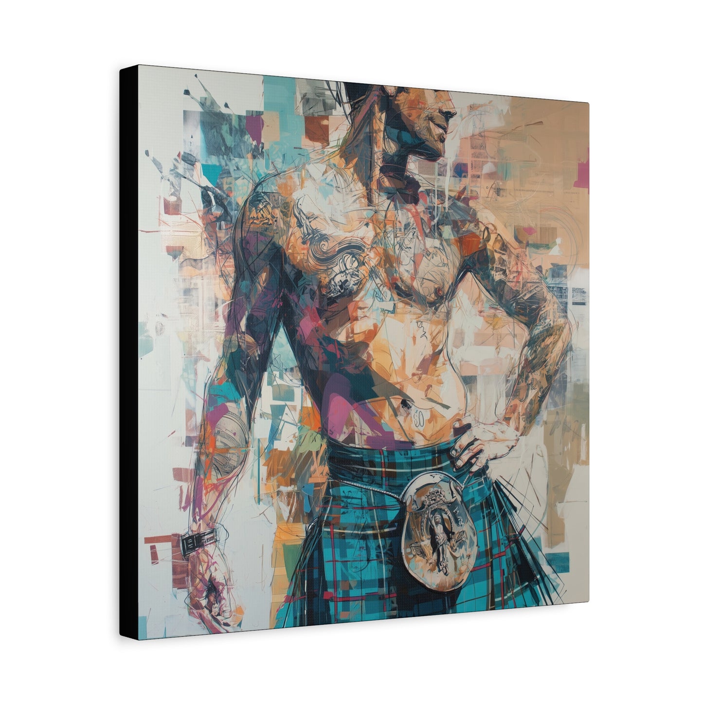 Gallery Wrapped Canvas, Kilts and Carnage Art Canvas, Erotic Pinup Art Canvas – Lachlan