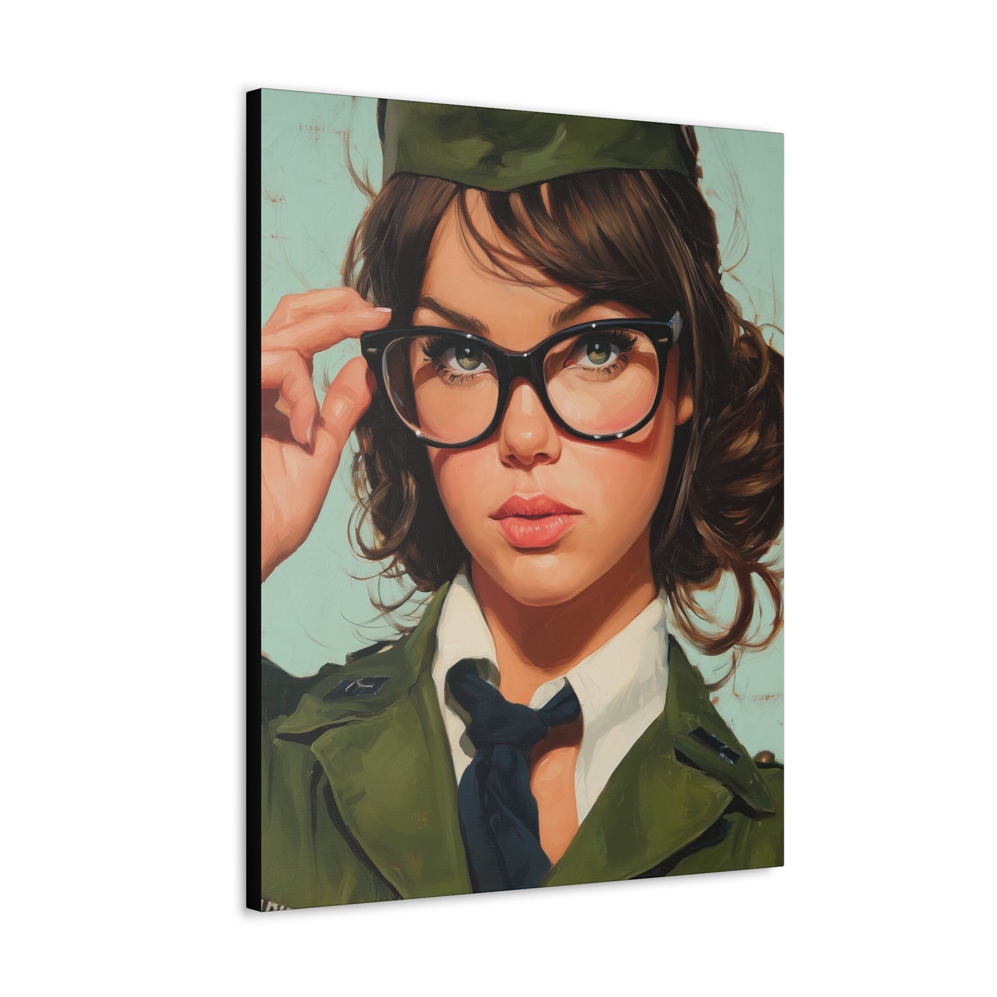 Gallery Wrapped Canvas, Liberty and Lace Art Canvas, Erotic Pinup Art Canvas – Piper