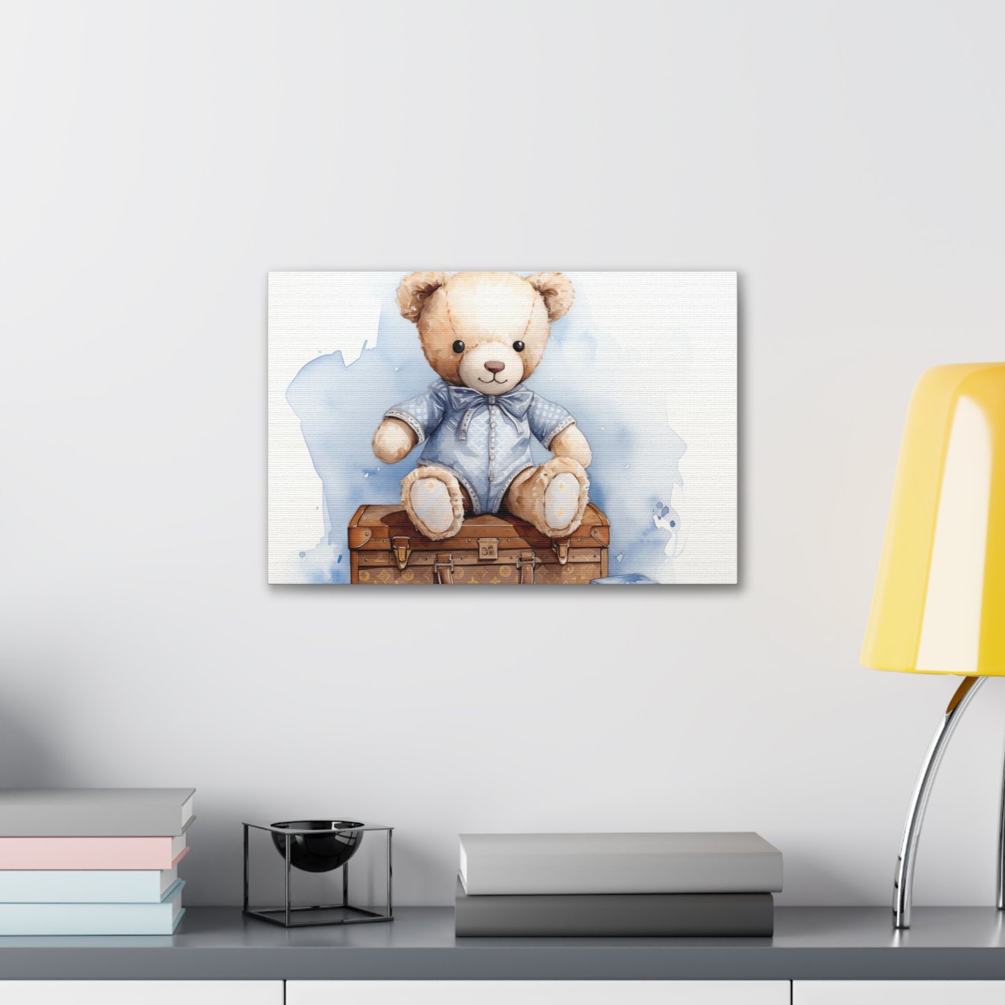 Canvas Gallery Wrap - LV Bear Wall Art - Blu