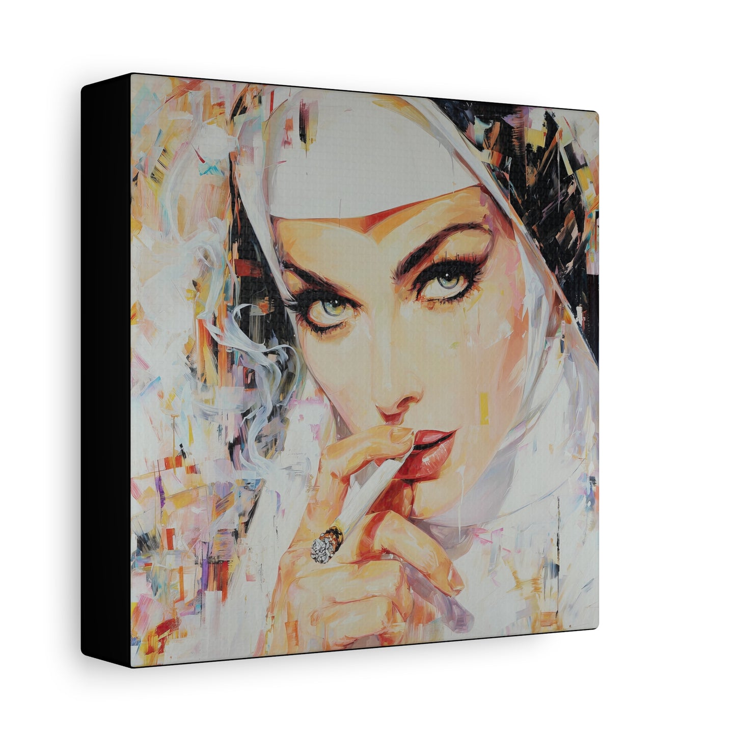 Gallery Wrapped Canvas, Habits and Heresy Art Canvas, Naughty Nuns Art Canvas – Sister Carmela