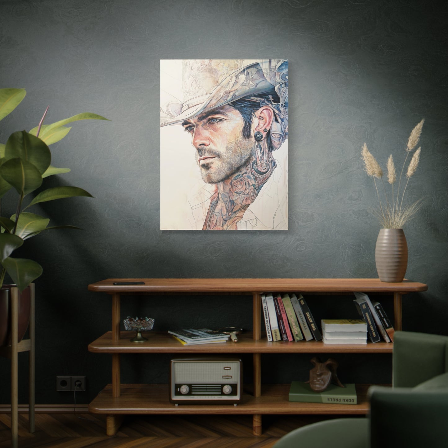 Gallery Wrapped Canvas, Wranglers and Wreckage Art Canvas, Erotic Pinup Art Canvas – Buck