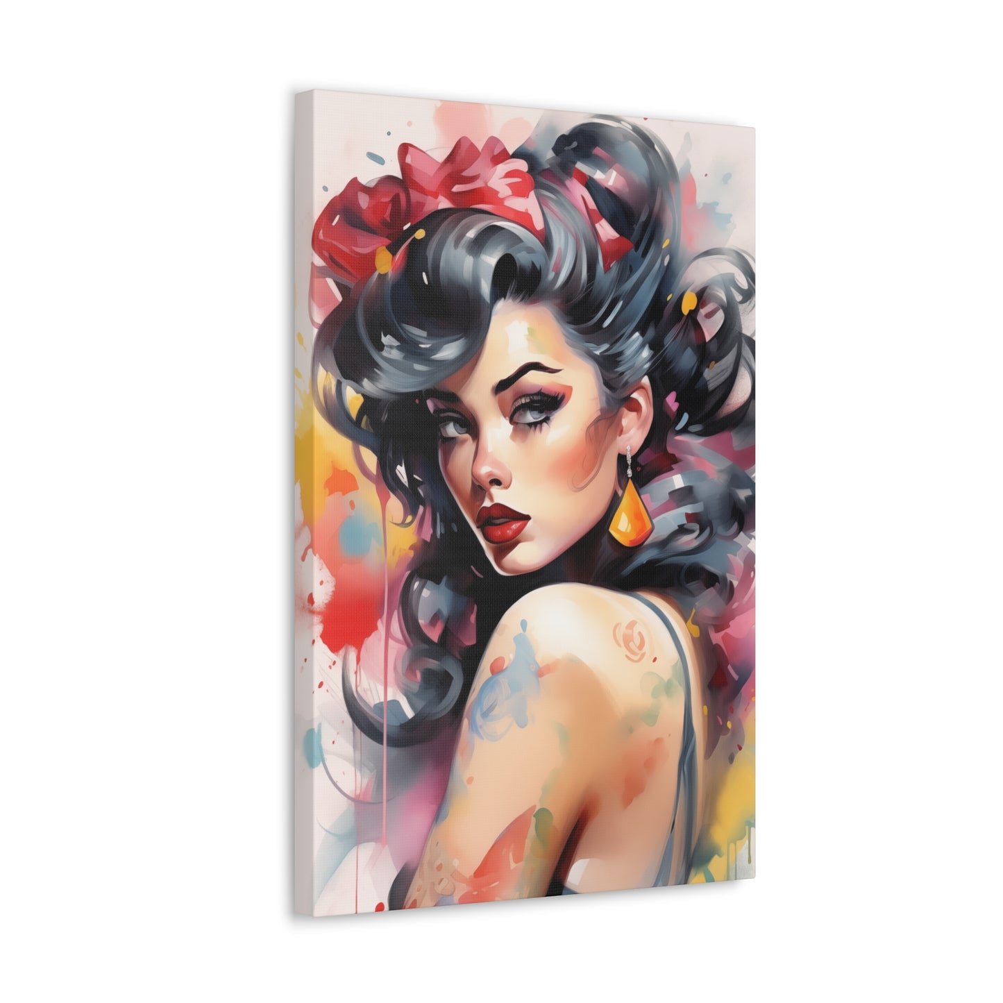 Canvas Wall Art, Gallery Wrapped Pop Art, Femme Doll Wall Art – Genevieve