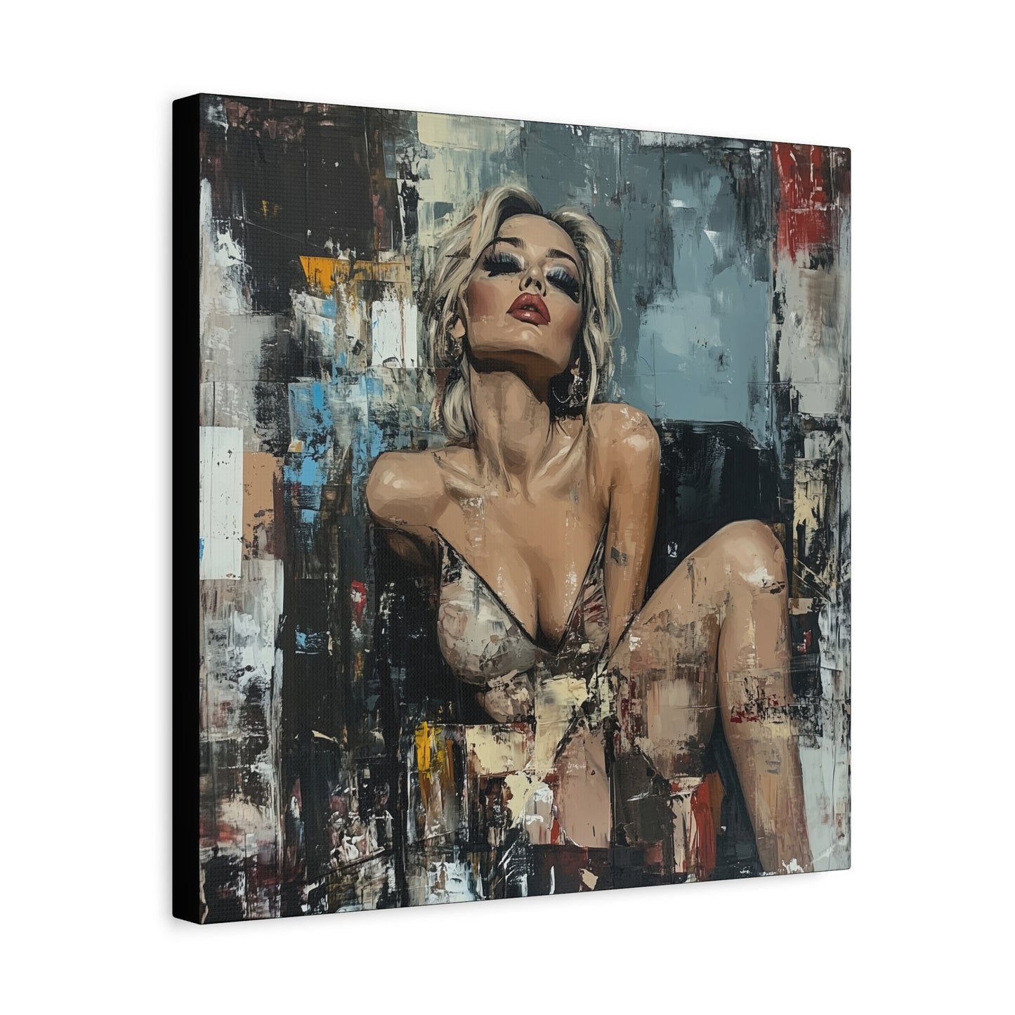 Gallery Wrapped Canvas, Guilt and Grit Adult Art Canvas, Erotic Pinup Art Canvas – Sienna
