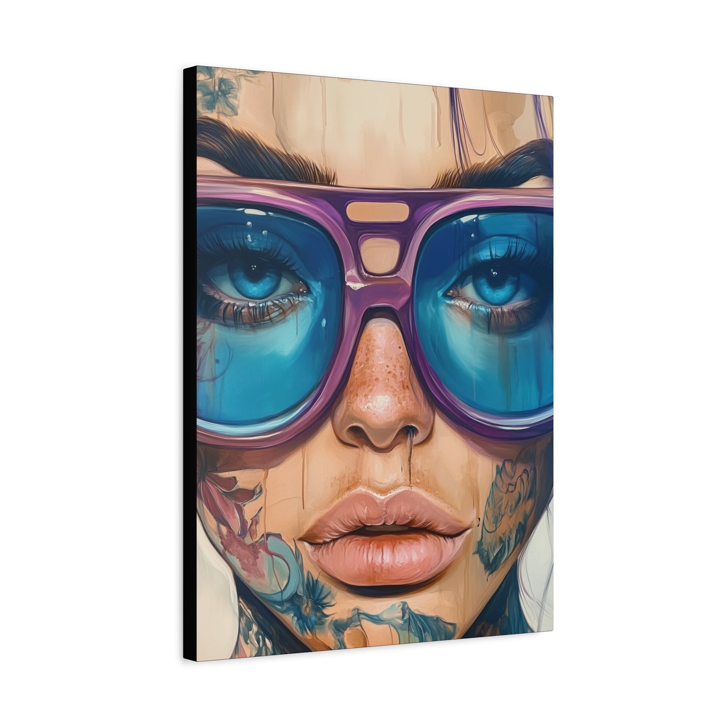 Canvas Gallery Wrap, Ladies in Lenses Wall Art, Abstract Femme Girl Art - Jane