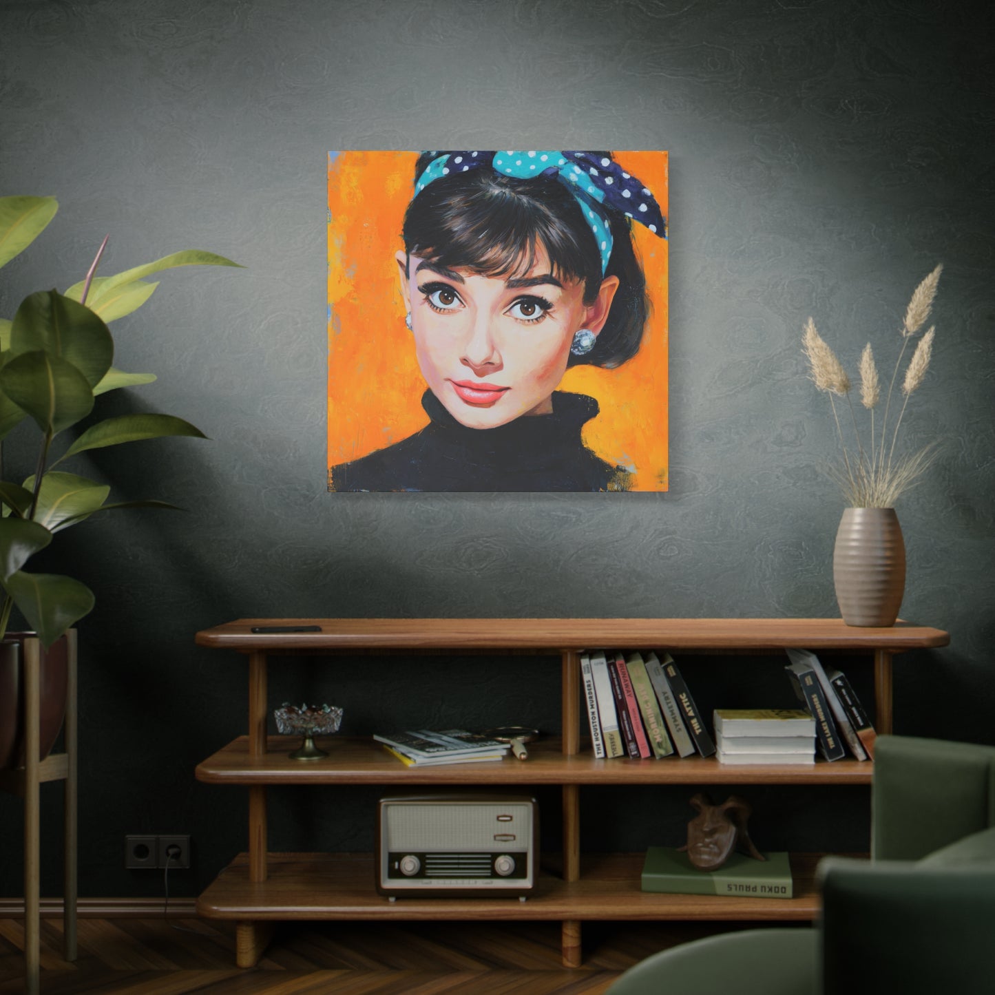 Gallery Wrapped Canvas, The Diva Project Art Canvas, Pinup Art Canvas – Audrey Hepburn - SIX