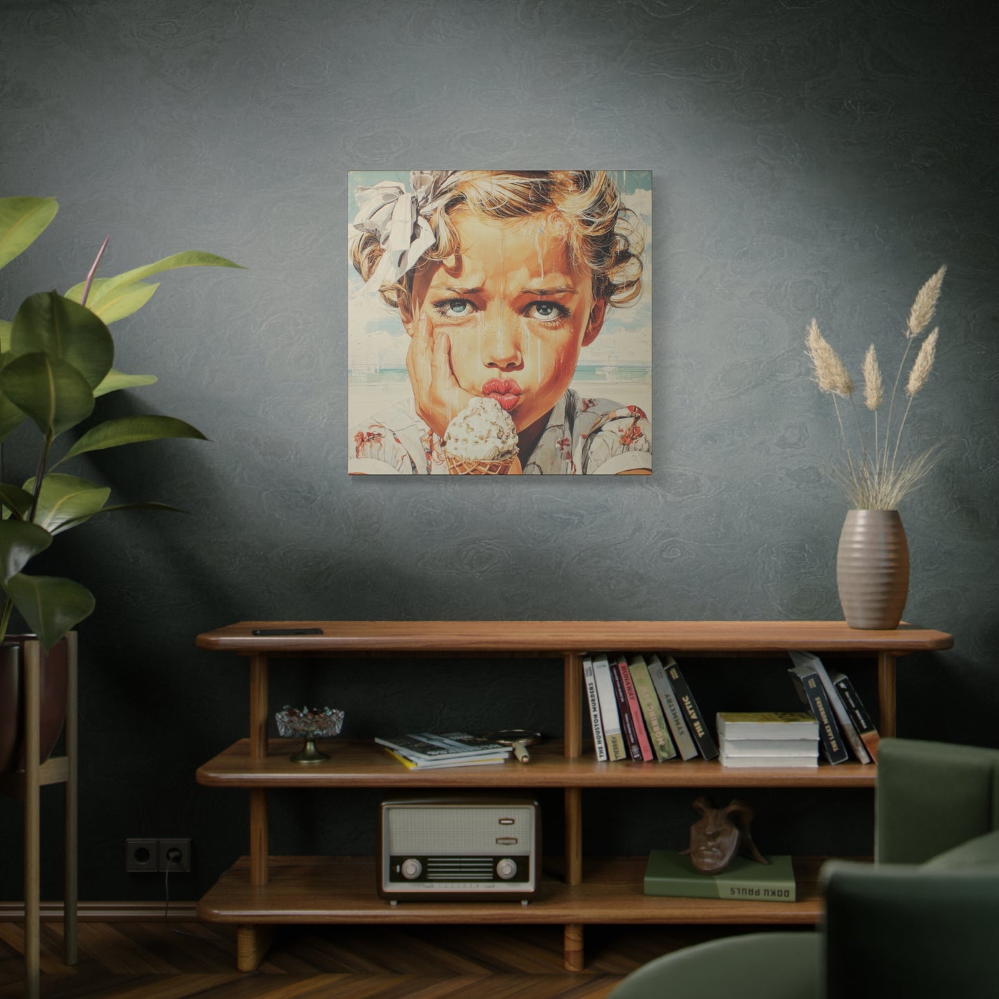 Gallery Wrapped Canvas, Sweet Summer Nostalgia, Sugar and Spice Art Canvas, Ice Cream Dreams Art – Faye