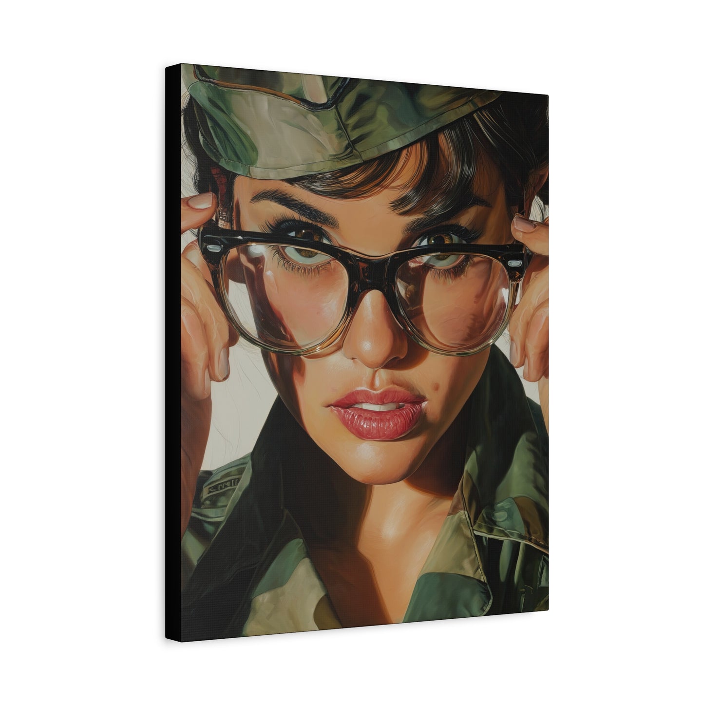 Gallery Wrapped Canvas, Liberty and Lace Art Canvas, Erotic Pinup Art Canvas – Erica