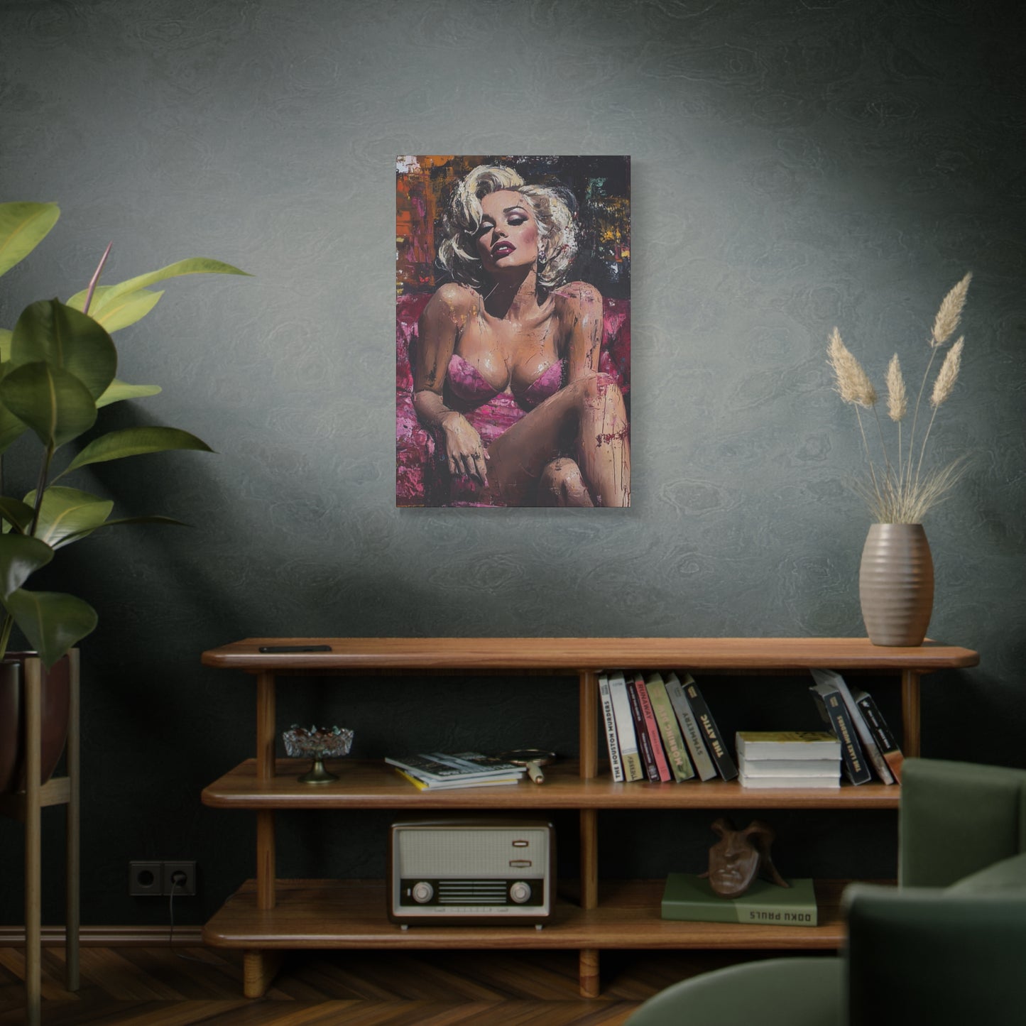Gallery Wrapped Canvas, Guilt and Grit Art Canvas, Erotic Pinup Art Canvas – Alexis
