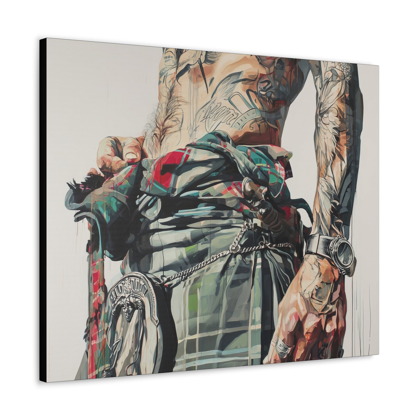 Gallery Wrapped Canvas, Kilts and Carnage Art Canvas, Erotic Pinup Art Canvas – Rory