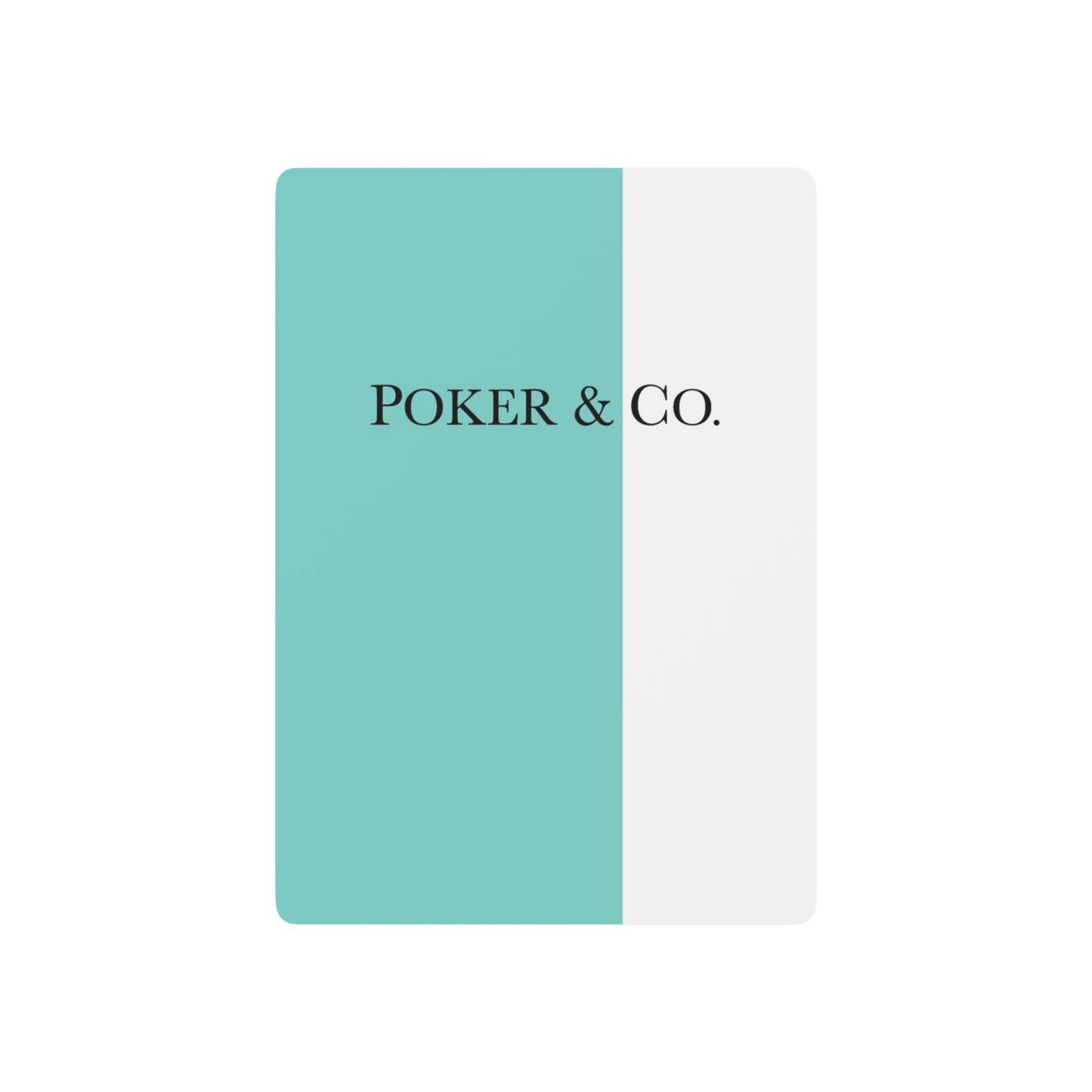 Playing Cards - Color Block Poker Cards - Robin Egg Blue - Breakfast at Tiffany Inspired - Name & Co.