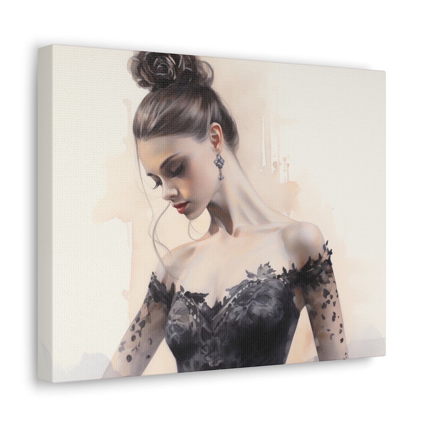 Gallery Wrapped Canvas, Ballerina Beauty, Ballet Art Canvas – Lola