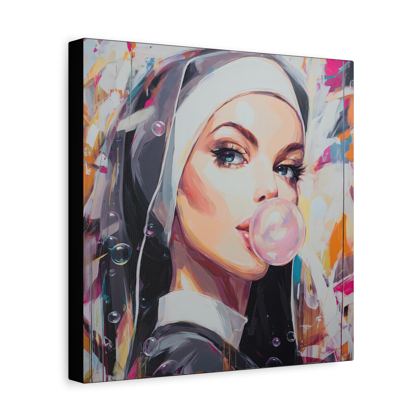 Gallery Wrapped Canvas, Habits and Heresy Art Canvas, Naughty Nuns Art Canvas – Sister Justina