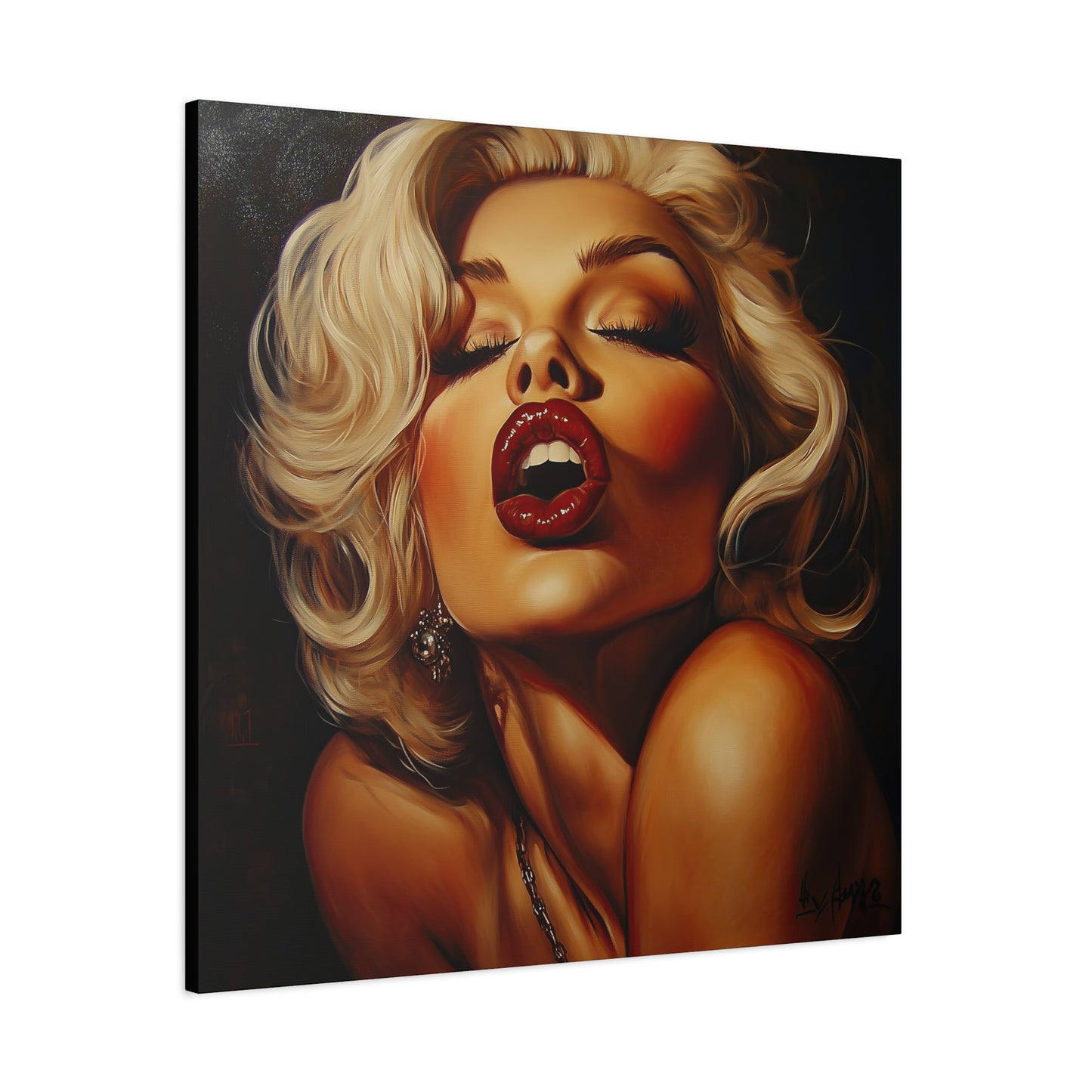 Gallery Wrapped Canvas, Guilt and Grit Adult Art Canvas, Erotic Pinup Art Canvas – Evangeline