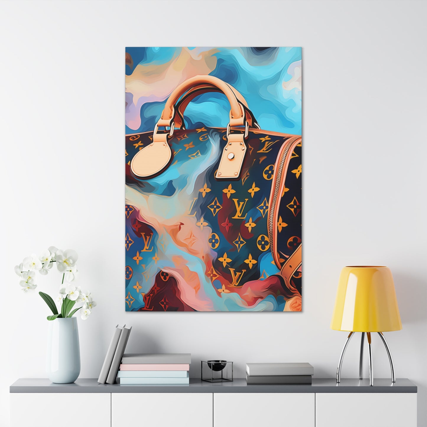 Canvas Gallery Wrap - LV Designer Inspired Wall Art - Abstract