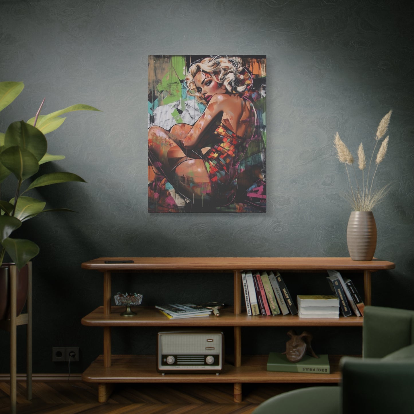 Gallery Wrapped Canvas, Guilt and Grit Adult Art Canvas, Erotic Pinup Art Canvas – Selene