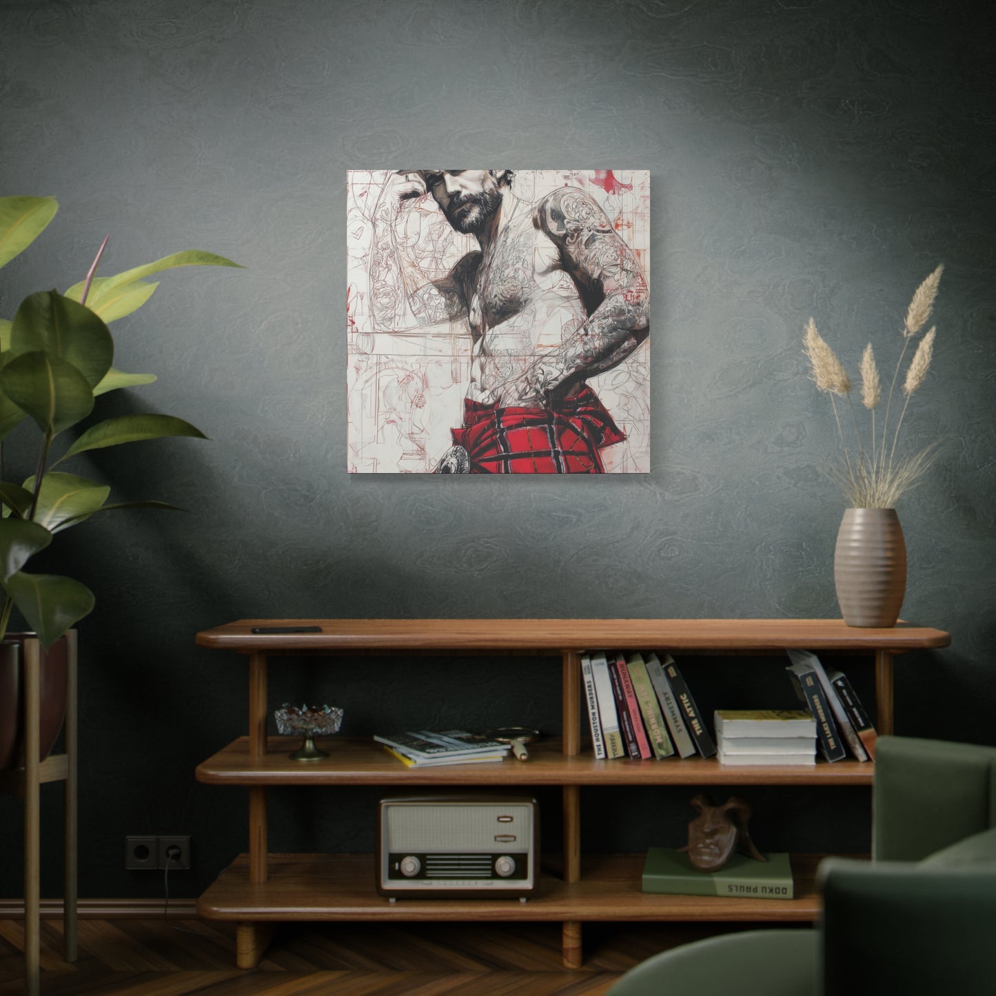 Gallery Wrapped Canvas, Kilts and Carnage Art Canvas, Erotic Pinup Art Canvas – Cormac