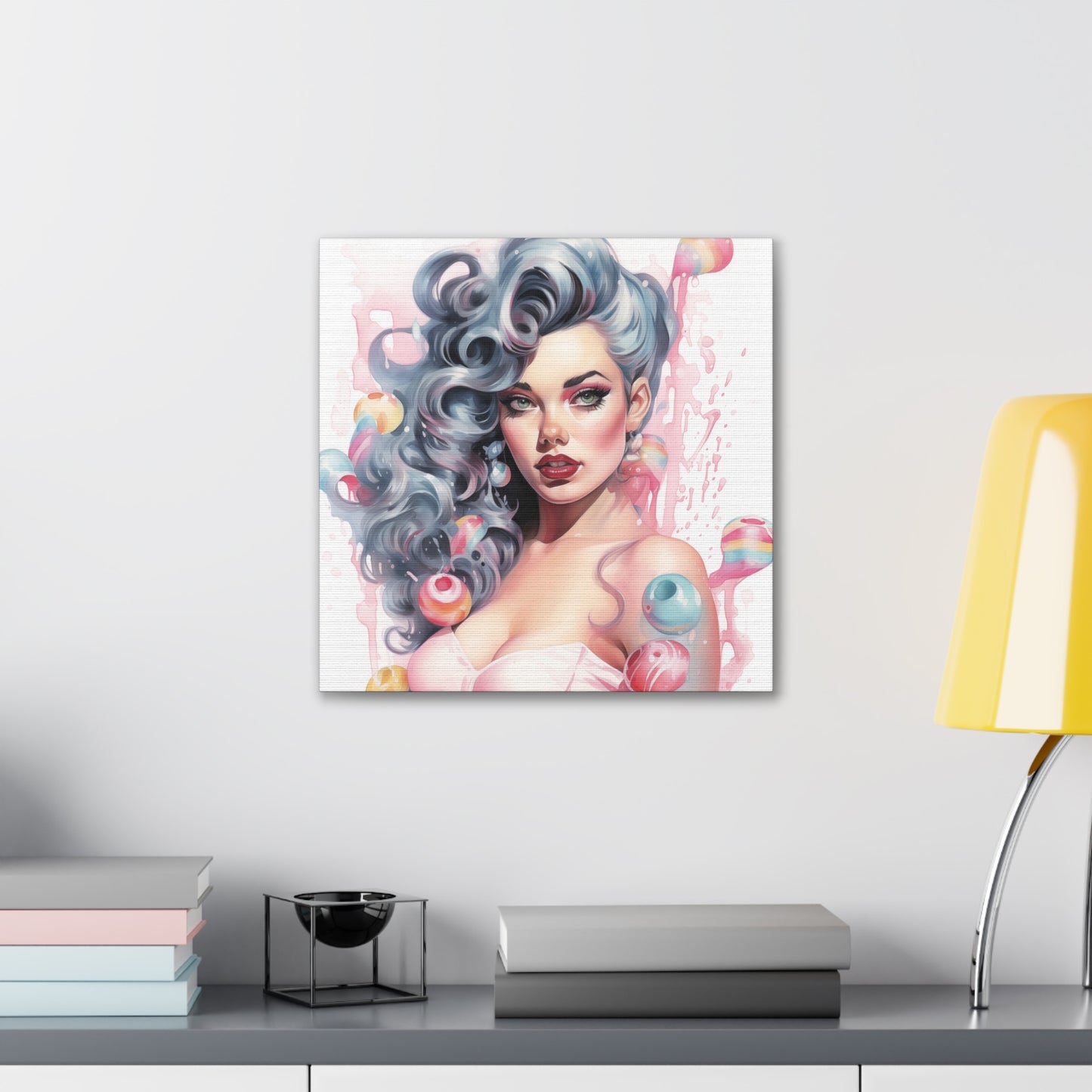 Canvas Wall Art, Gallery Wrapped Pop Art, Femme Doll Wall Art – Lux