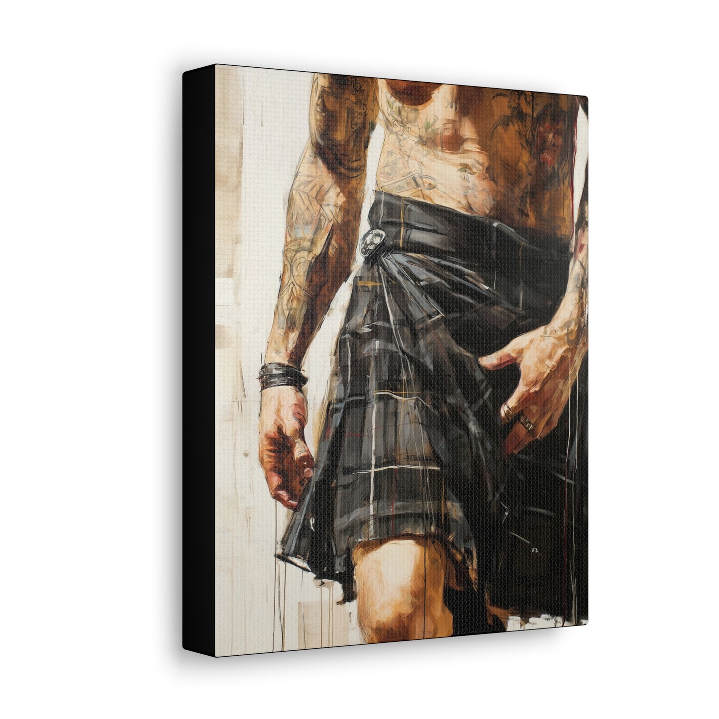 Gallery Wrapped Canvas, Kilts and Carnage Art Canvas, Erotic Pinup Art Canvas – Brodie