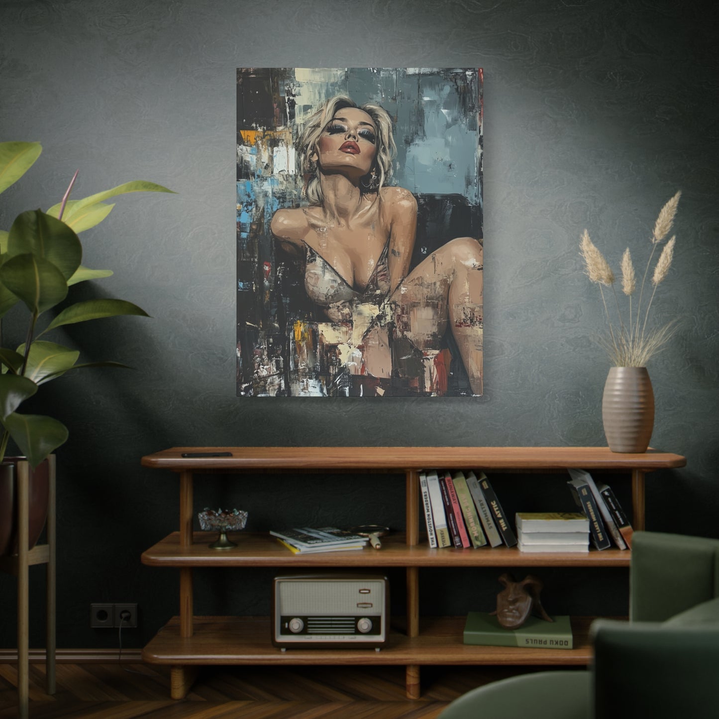 Gallery Wrapped Canvas, Guilt and Grit Adult Art Canvas, Erotic Pinup Art Canvas – Sienna