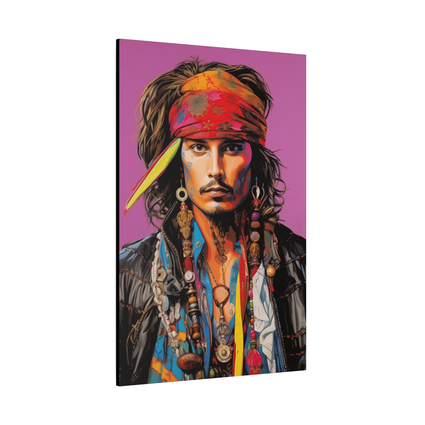 Gallery Wrapped Canvas, Celebrity Inspired, Pop Art Canvas – Johnny