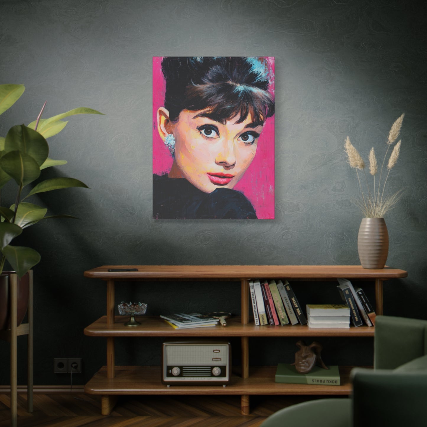 Gallery Wrapped Canvas, The Diva Project Art Canvas, Pinup Art Canvas – Audrey Hepburn - TEN