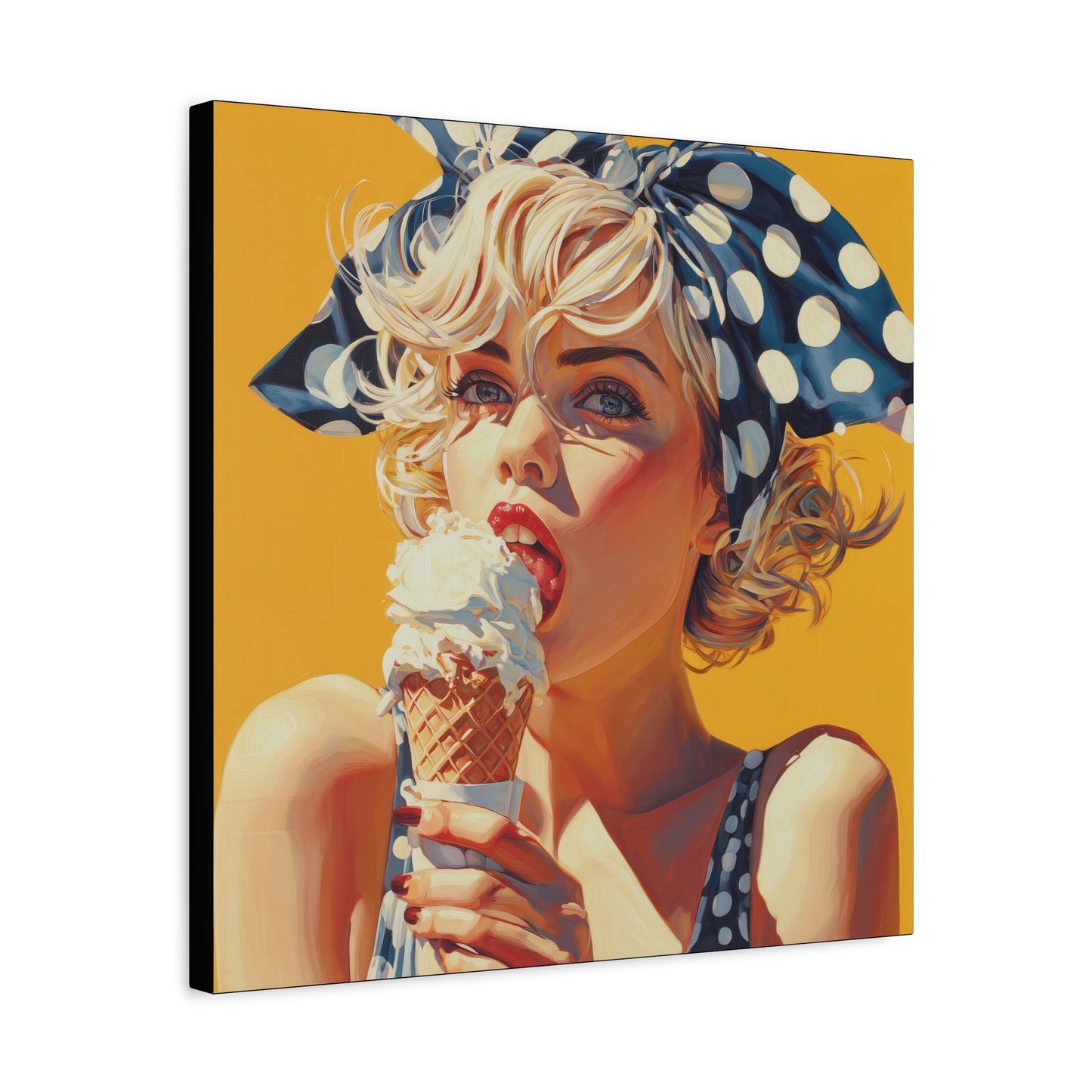 Gallery Wrapped Canvas, Sweet Summer Nostalgia, Sugar and Spice Art Canvas, Ice Cream Dreams Art – Ellie