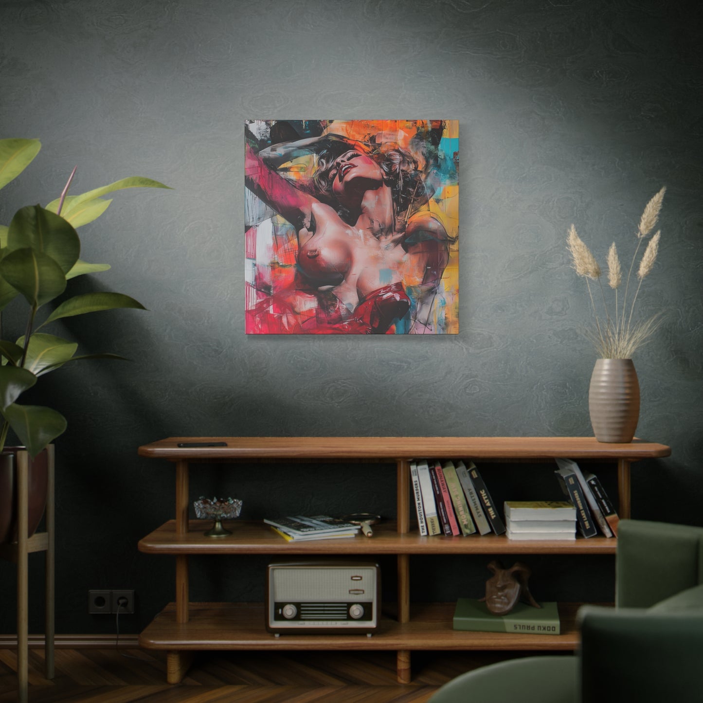 Gallery Wrapped Canvas, Guilt and Grit Adult Art Canvas, Erotic Pinup Art Canvas – Marlowe