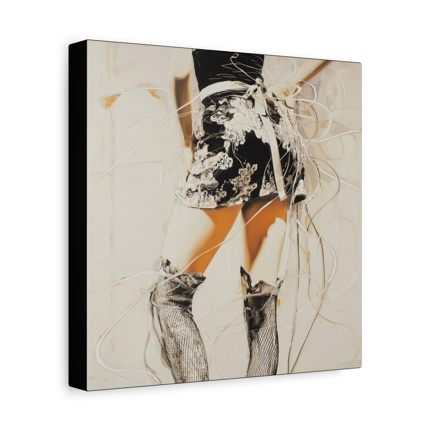 Gallery Wrapped Canvas, Tongue and Cheek Art Canvas, Naughty Girl Art Canvas – Lana