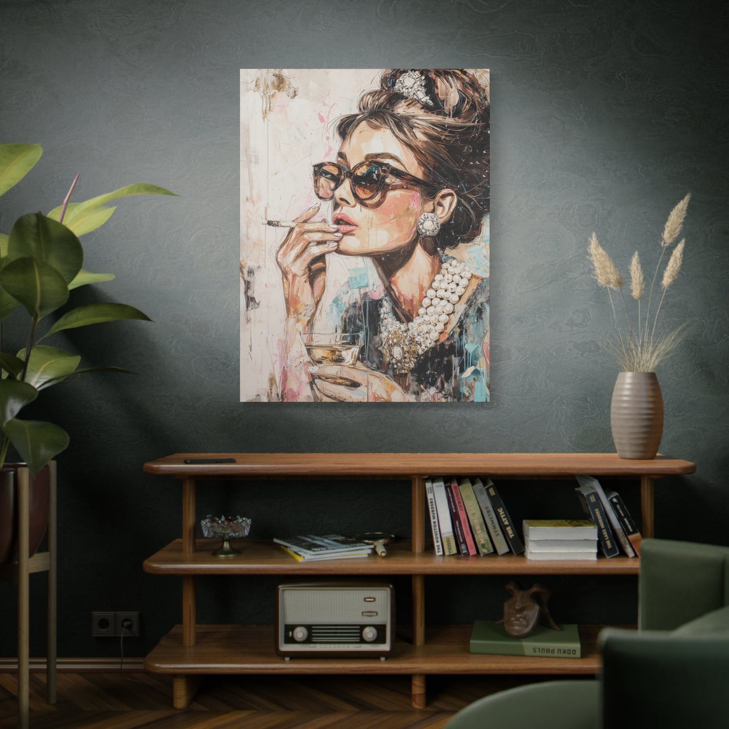 Gallery Wrapped Canvas, The Diva Project Art Canvas, Pinup Art Canvas – Audrey Hepburn - TWO