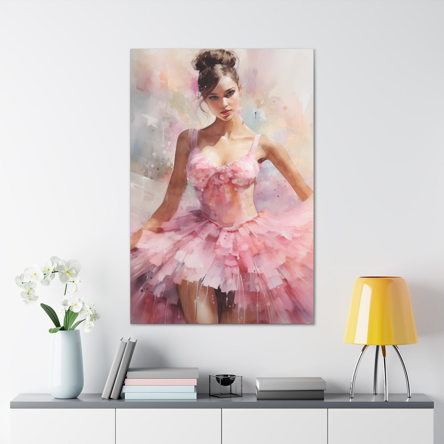 Gallery Wrapped Canvas, Ballerina Beauty, Ballet Art Canvas – Lily