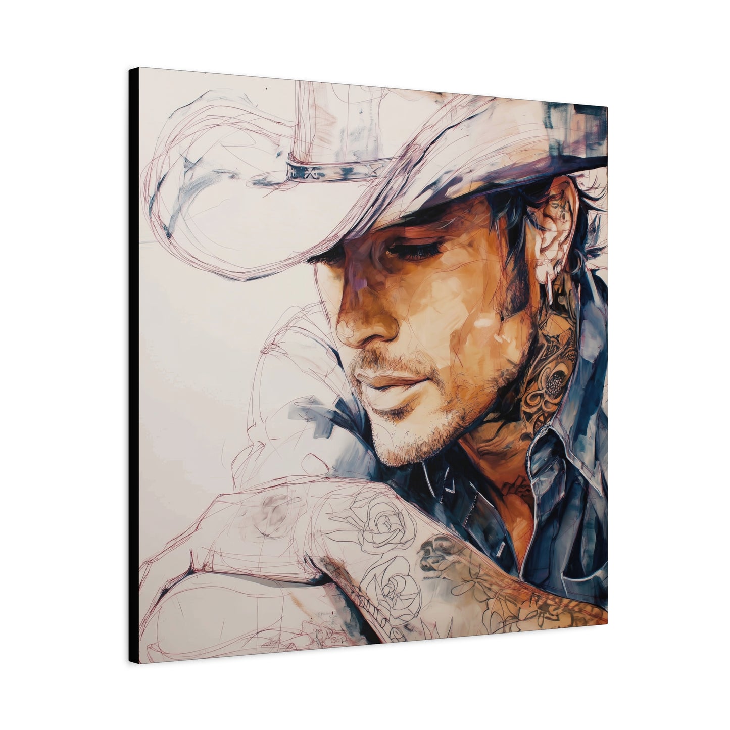 Gallery Wrapped Canvas, Wranglers and Wreckage Art Canvas, Erotic Pinup Art Canvas – Wade